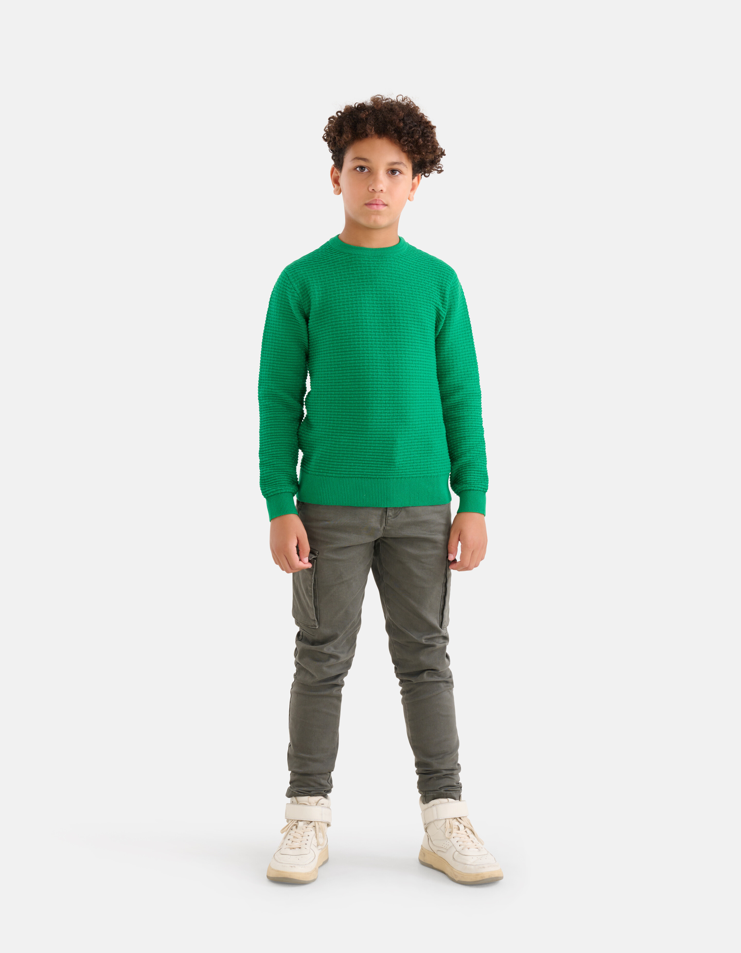 Strukturierter Pullover Grün SHOEBY BOYS