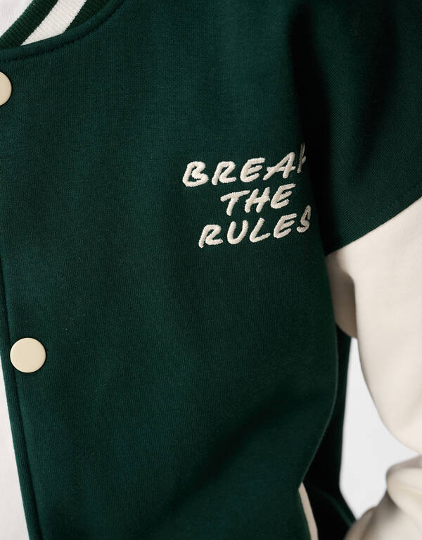 Varsity Bomberjacke Dunkelgr&uuml;n SHOEBY BOYS