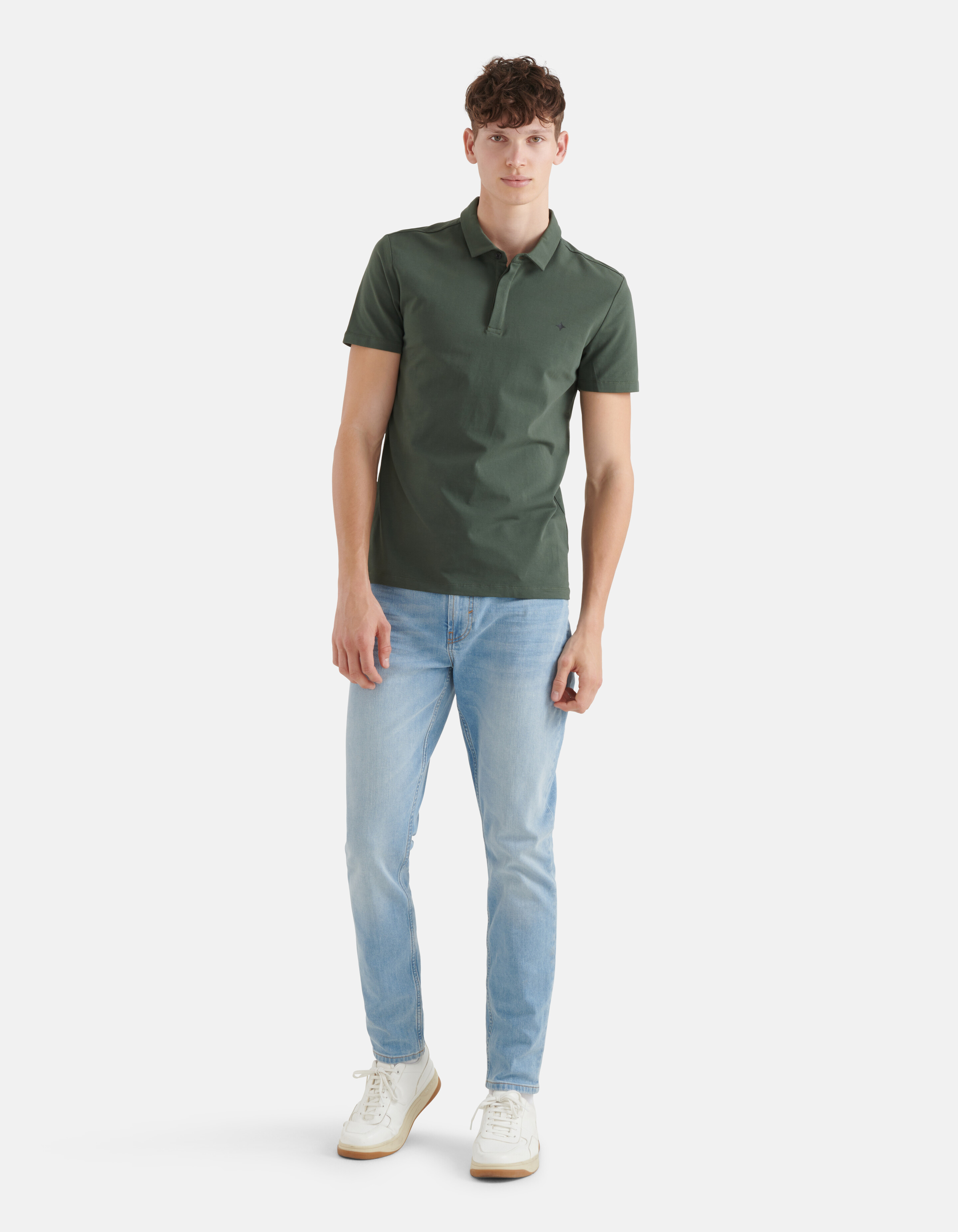 Jersey Poloshirt Dunkelgrün SHOEBY MEN