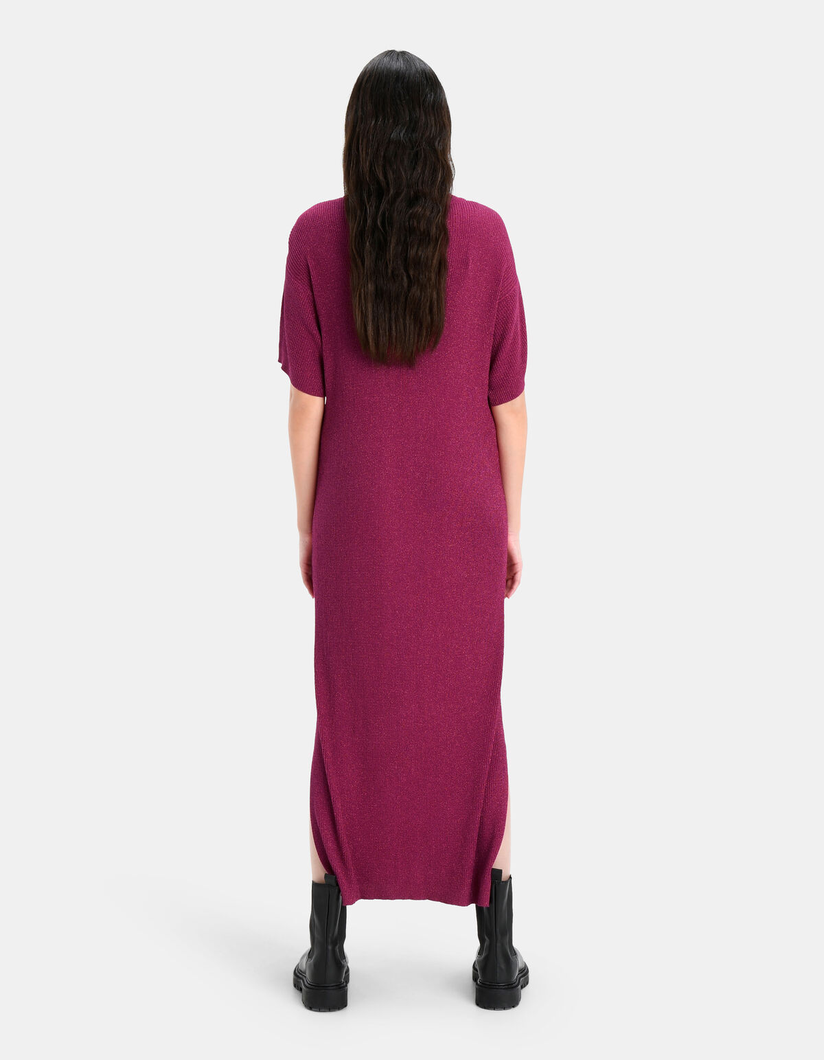 Glitzer V-Ausschnitt Kleid EKSEPT