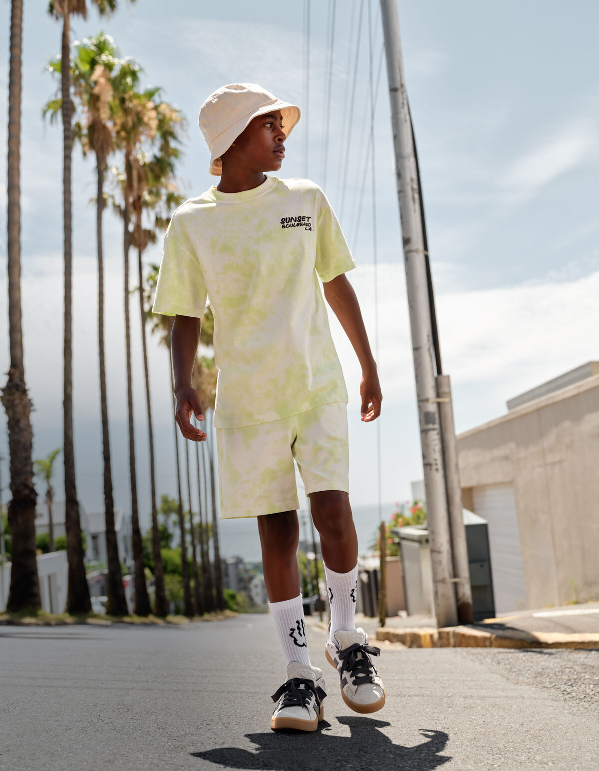 Tie Dye T-shirt Hellgr&uuml;n SHOEBY BOYS