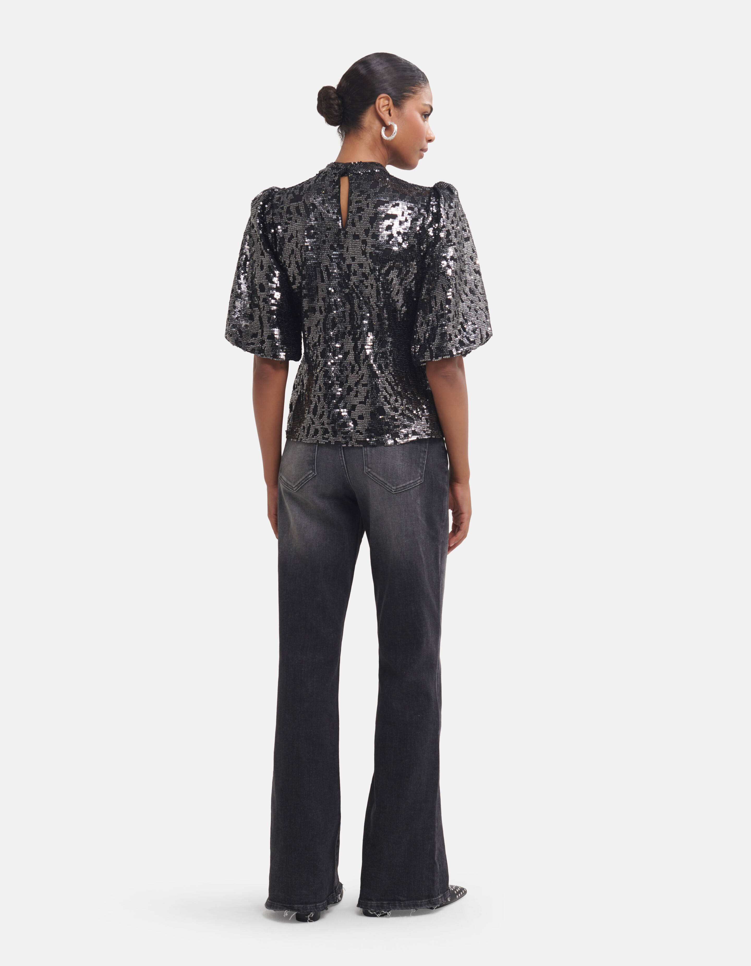 Pailletten-Top Schwarz von Fred SHOEBY WOMEN