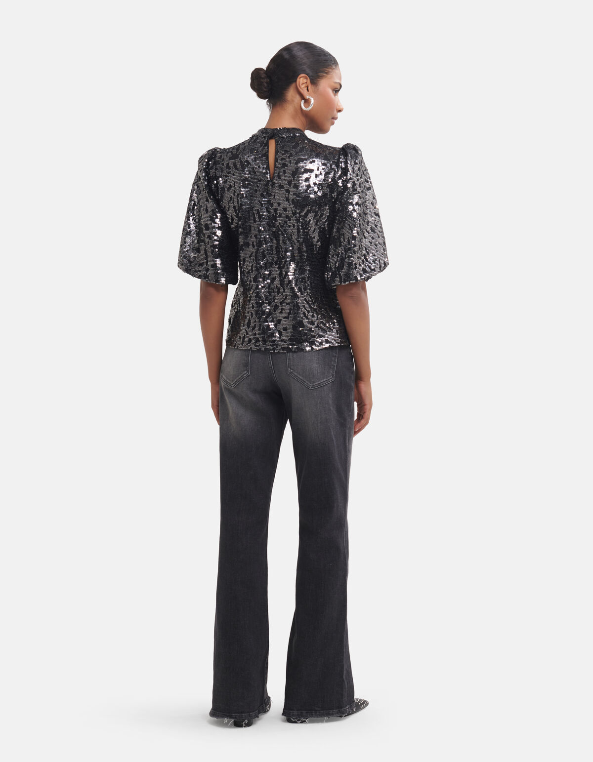 Pailletten-Top Schwarz von Fred SHOEBY WOMEN