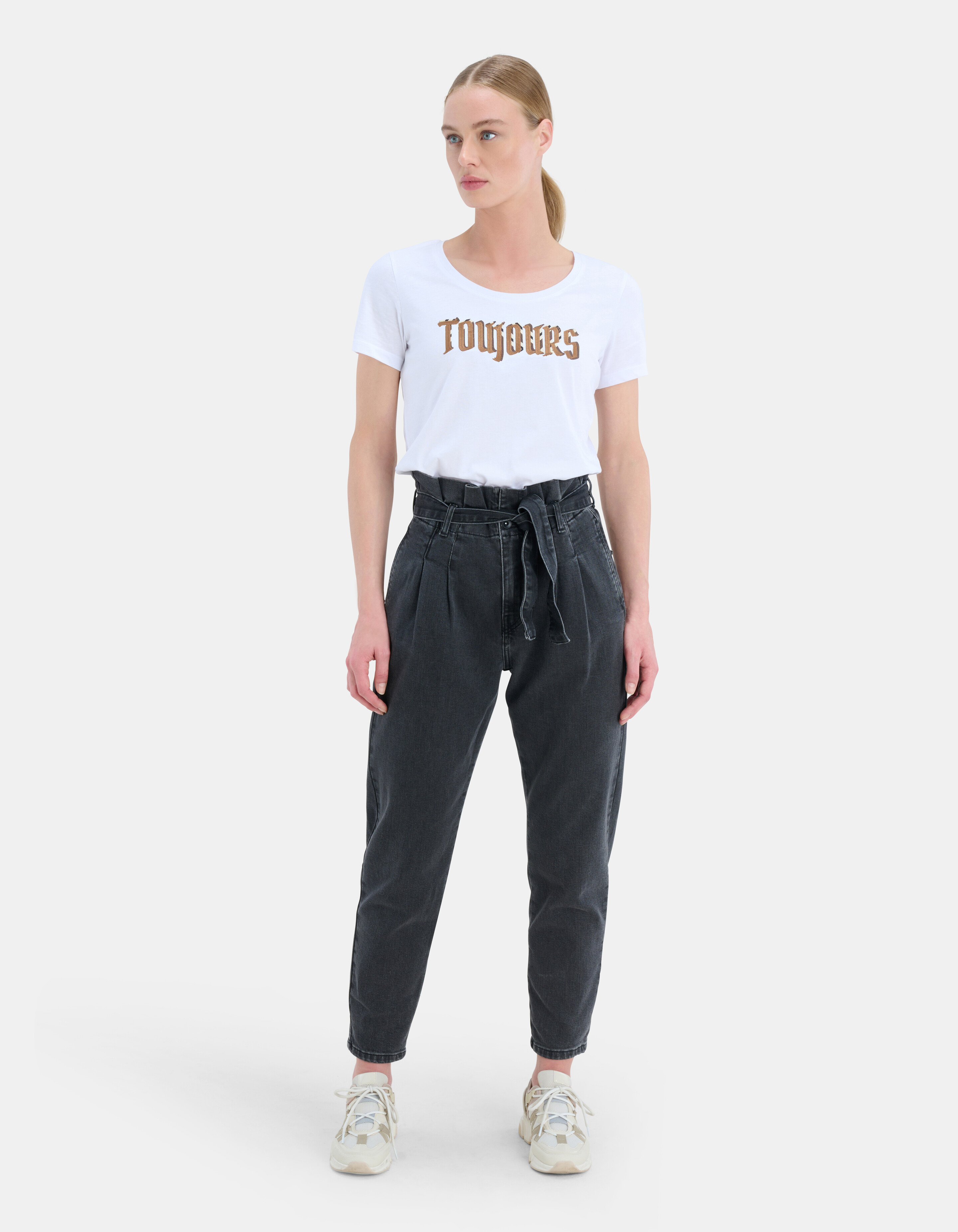 T-Shirt mit Textdruck Weiß SHOEBY WOMEN