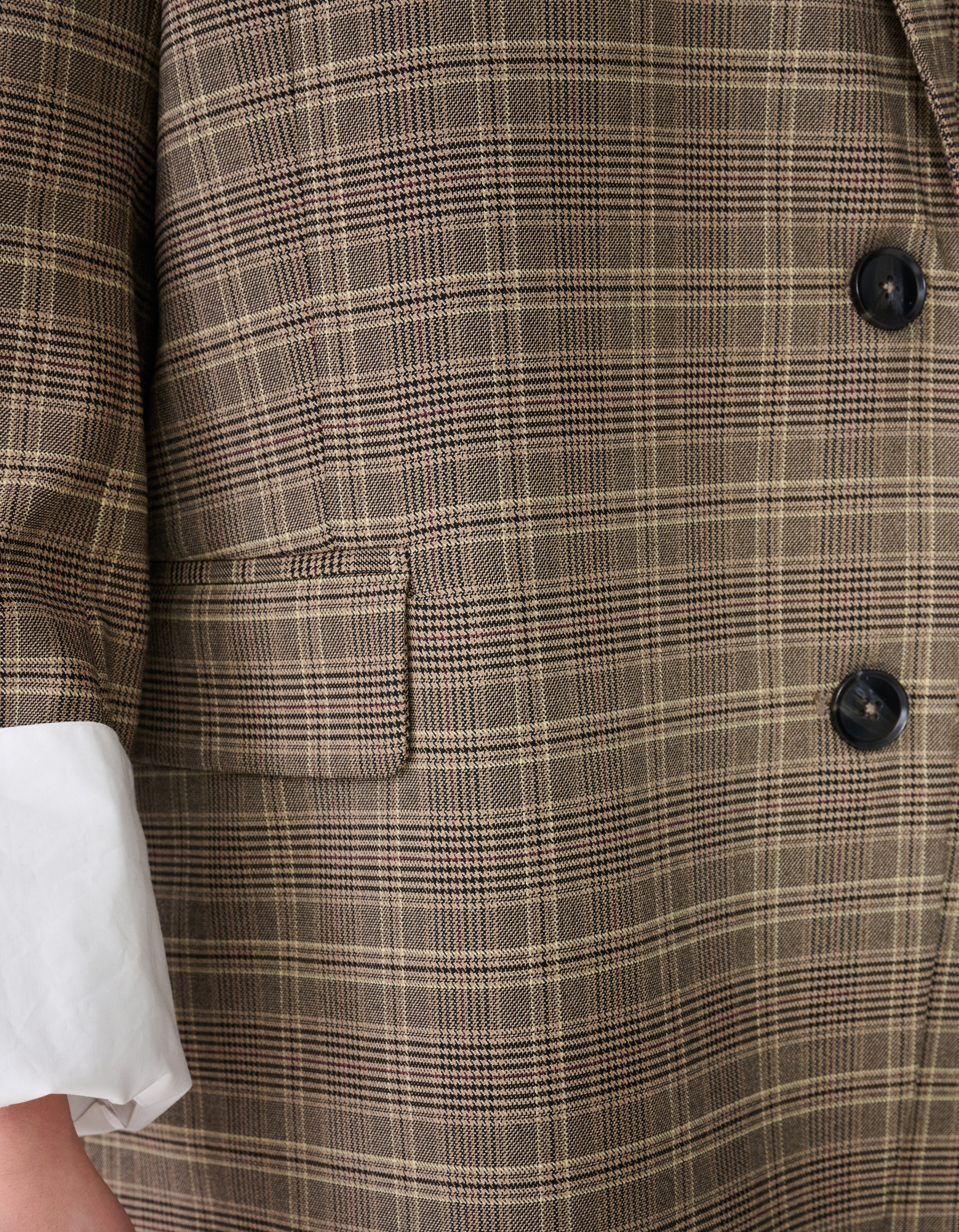 Oversized Karierte Blazer Braun SHOEBY WOMEN