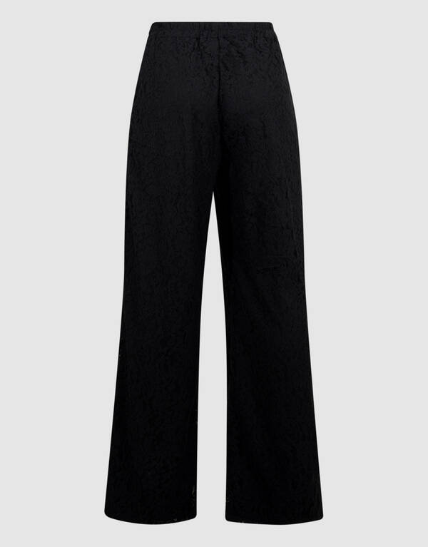 Schwarze Spitzenhose mit weitem Bein SHOEBY WOMEN