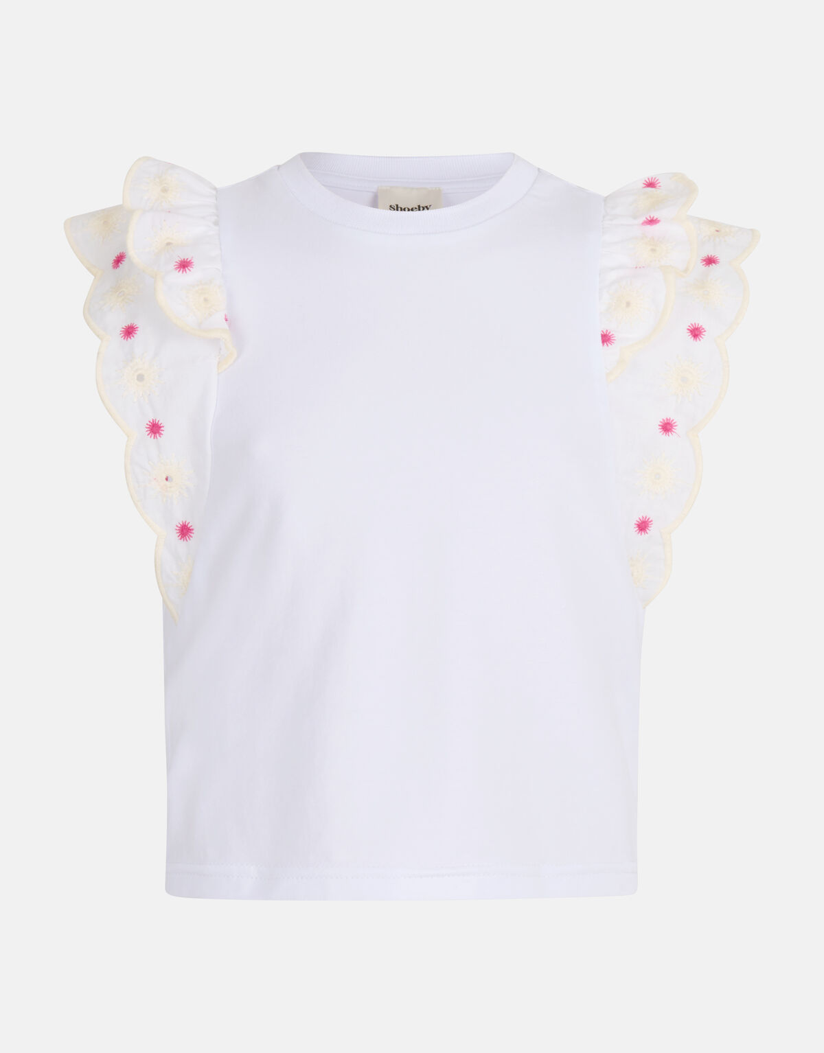 Besticktes Top Weiß SHOEBY GIRLS