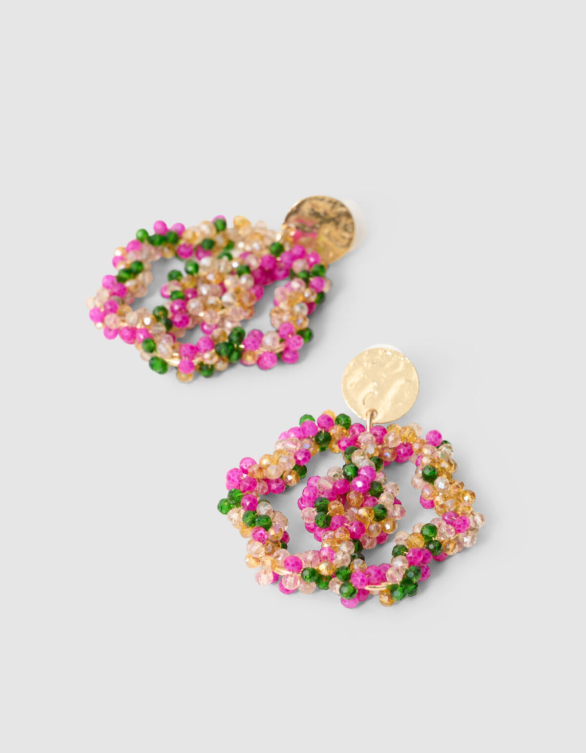 Mehrreihige Perlenohrringe, Rosa SHOEBY ACCESSOIRES