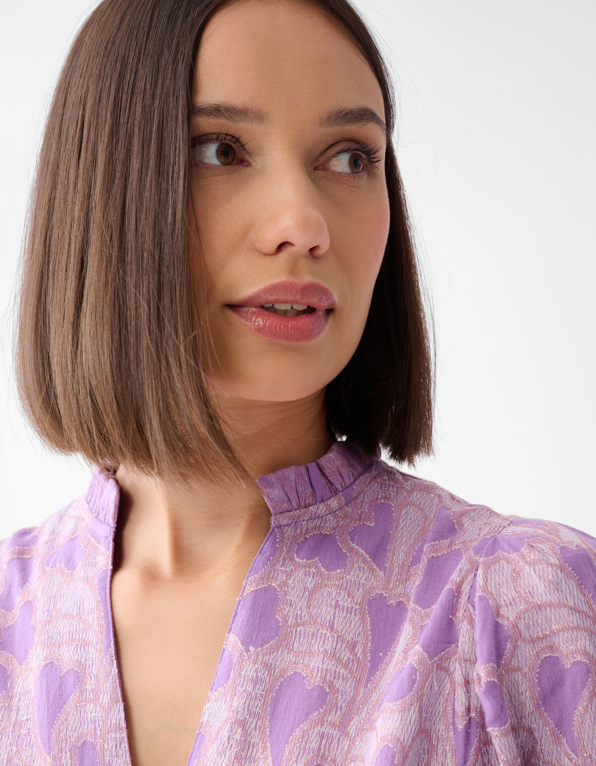 Lurex Herz Bluse Lila SHOEBY WOMEN