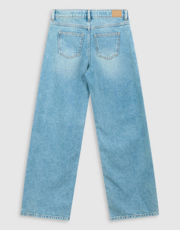 Heart Print Wide Leg Fit Jeans Blauw SHOEBY GIRLS