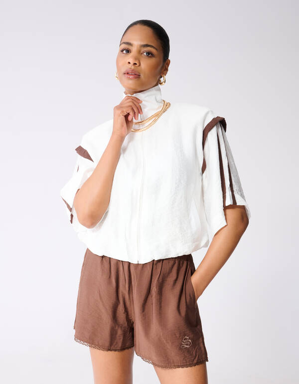 Sportliche Trainingsjacke in gebrochenem Wei&szlig; SHOEBY WOMEN