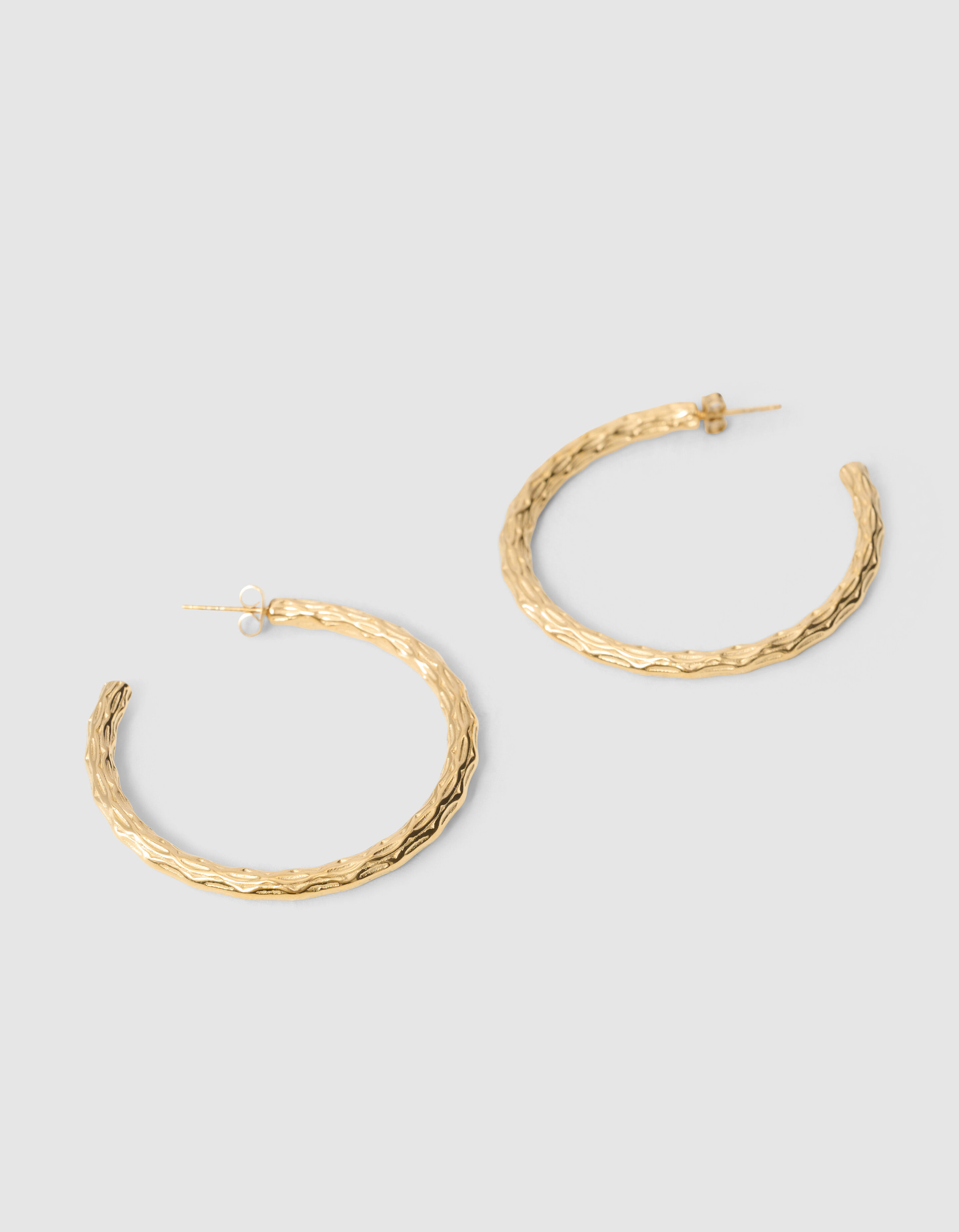 Gehämmertes Creolen-Design, Gold SHOEBY ACCESSOIRES