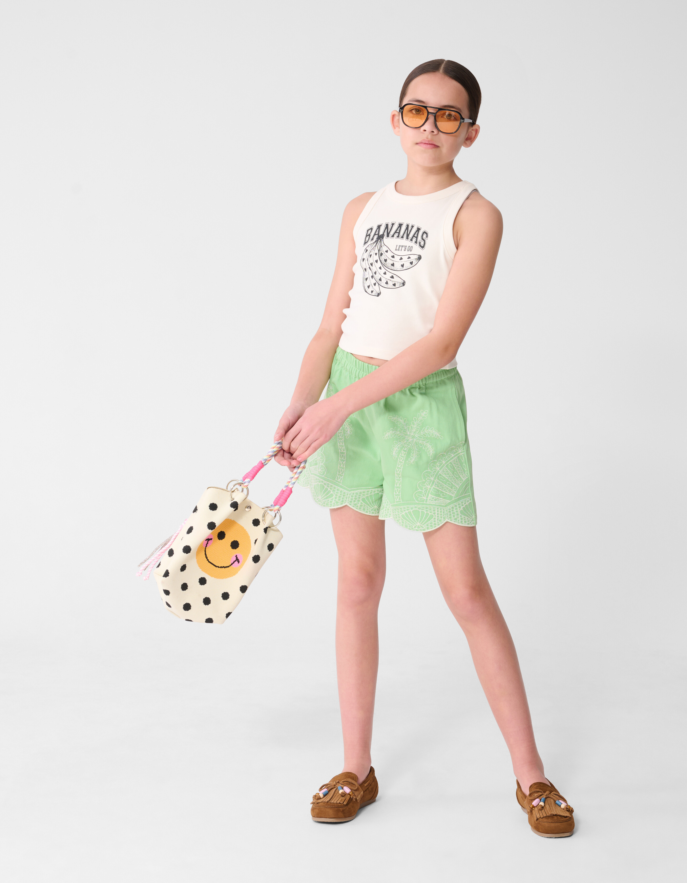 Palm Embroidery Short Hellgr&uuml;n SHOEBY GIRLS