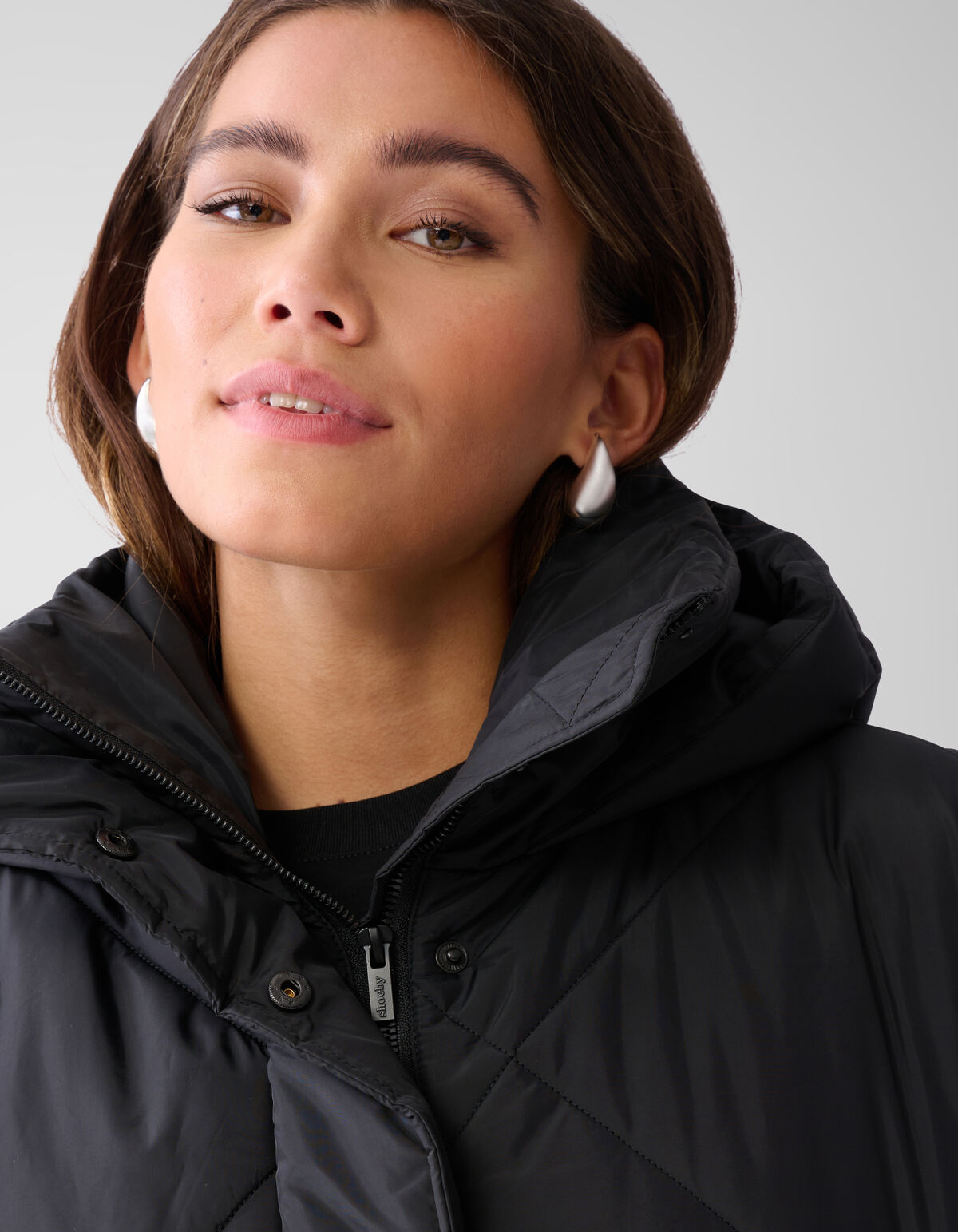 Lange Pufferjacke Schwarz SHOEBY WOMEN