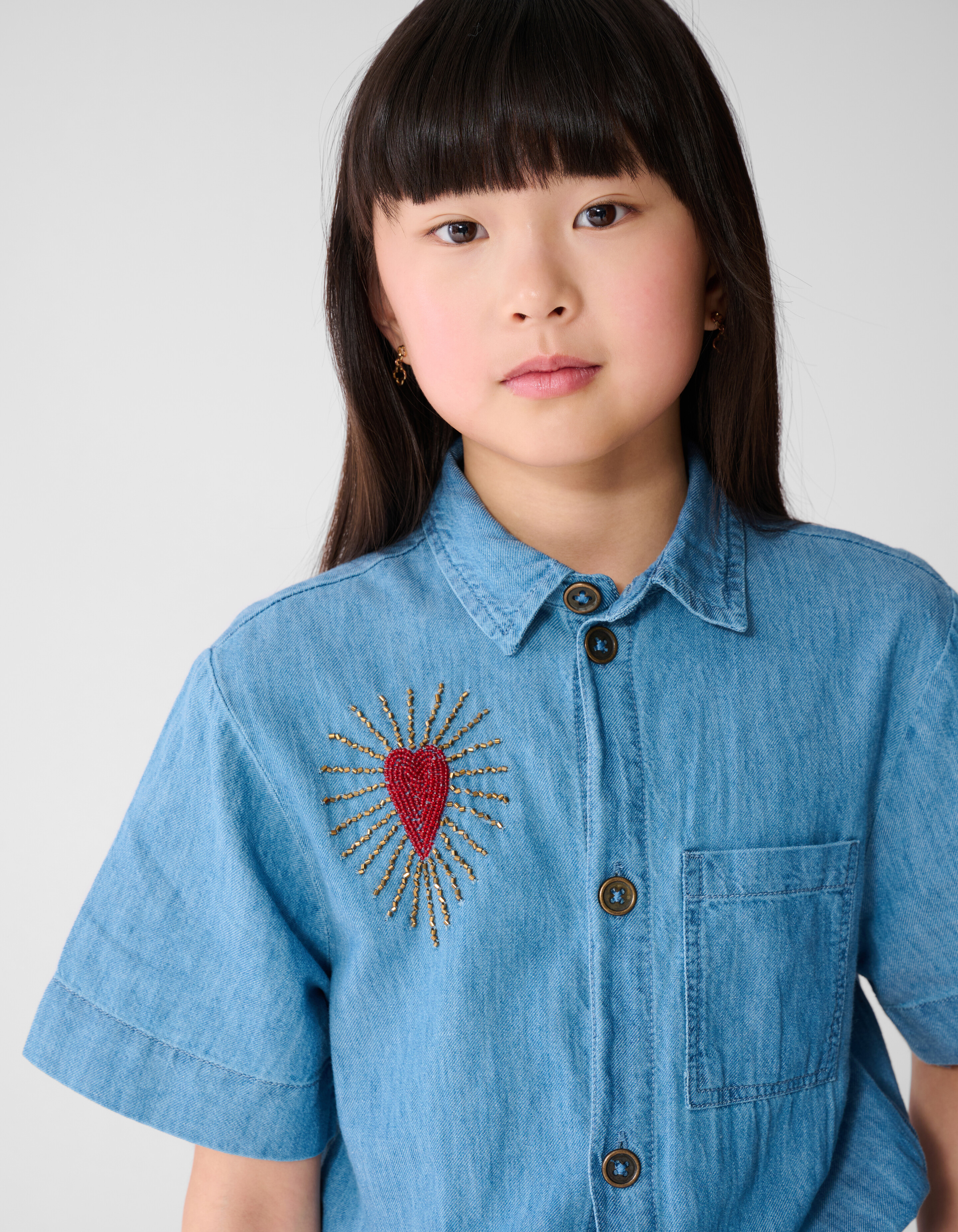 Heart Denim Jumpshort Hellblau SHOEBY GIRLS