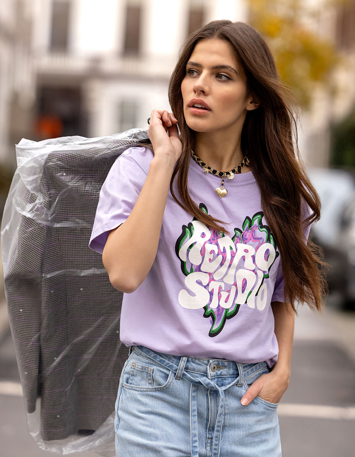 Artwork T-shirt Hellviolett SHOEBY WOMEN