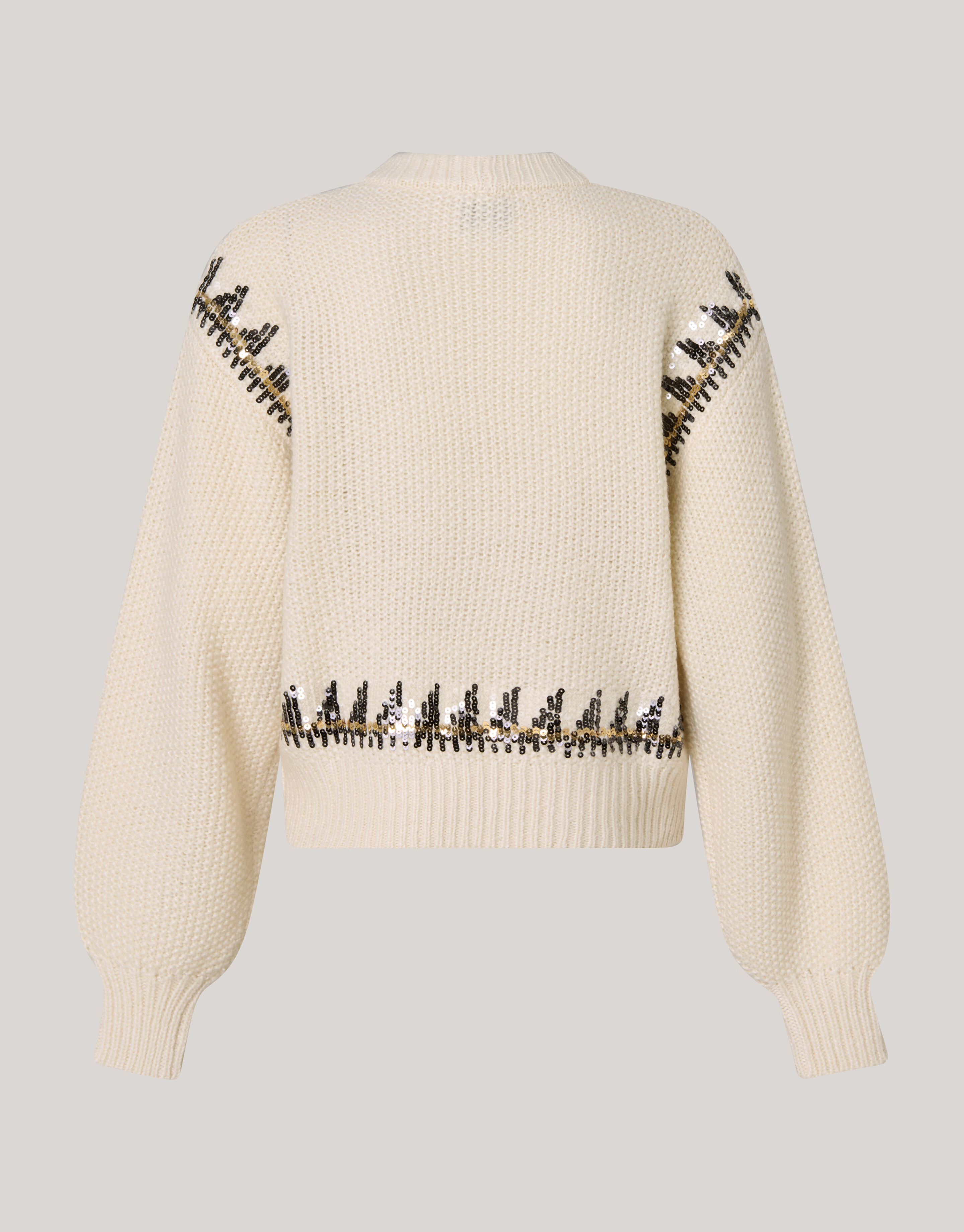 Gestrickter Pailetten-Pullover Off White von Mieke SHOEBY WOMEN