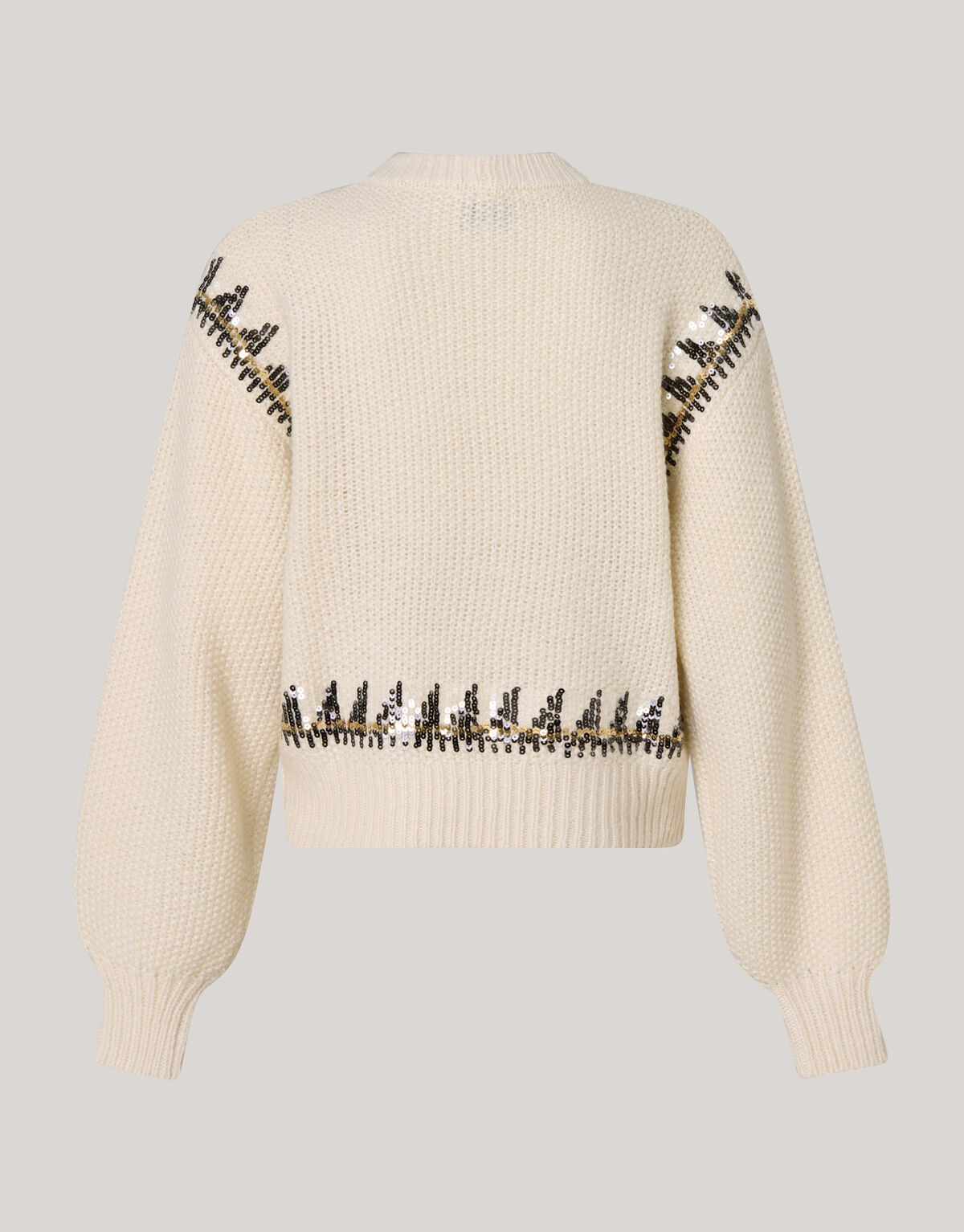 Gestrickter Pailetten-Pullover Off White von Mieke SHOEBY WOMEN