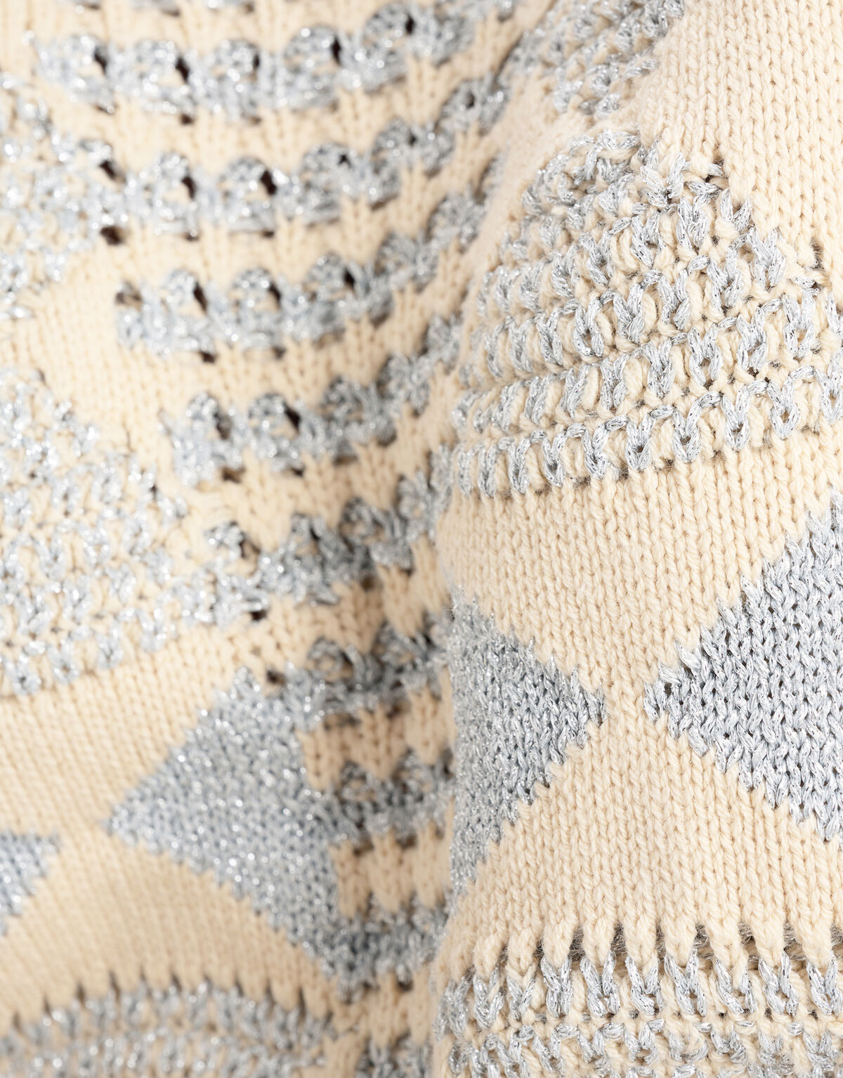 Lurex-Glitzer-Pullover Silber SHOEBY WOMEN