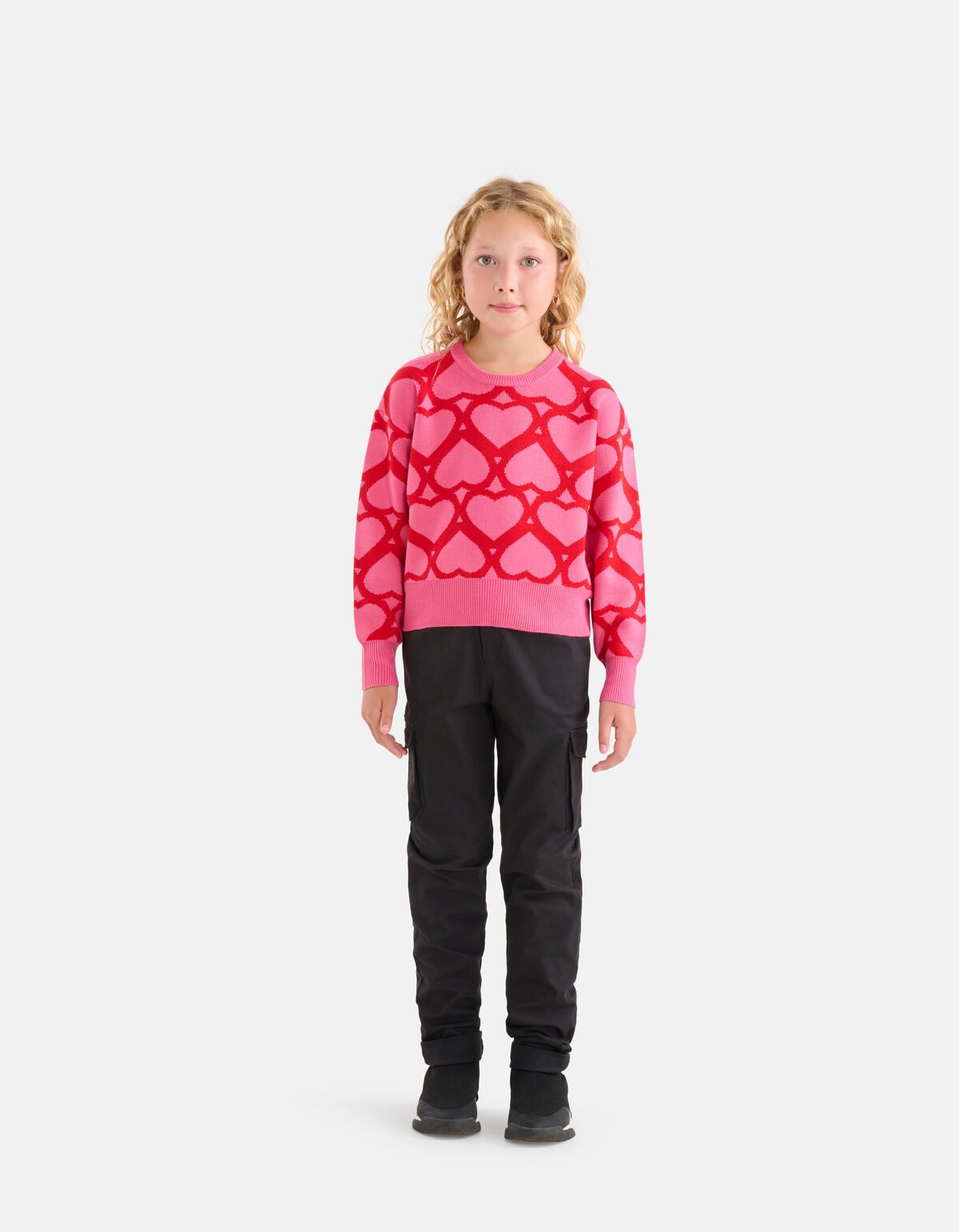 Bedruckter Jacquard-Pullover Rosa SHOEBY GIRLS