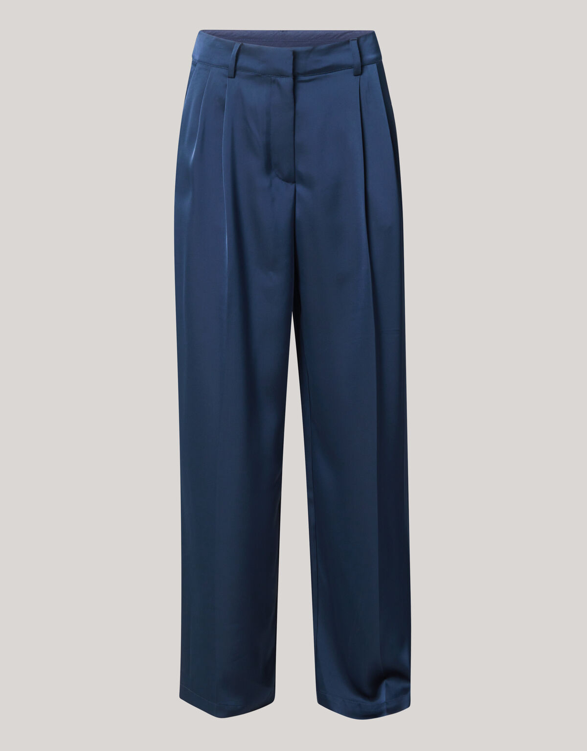 Satin-Hose mit weitem Bein Dunkelblau SHOEBY WOMEN