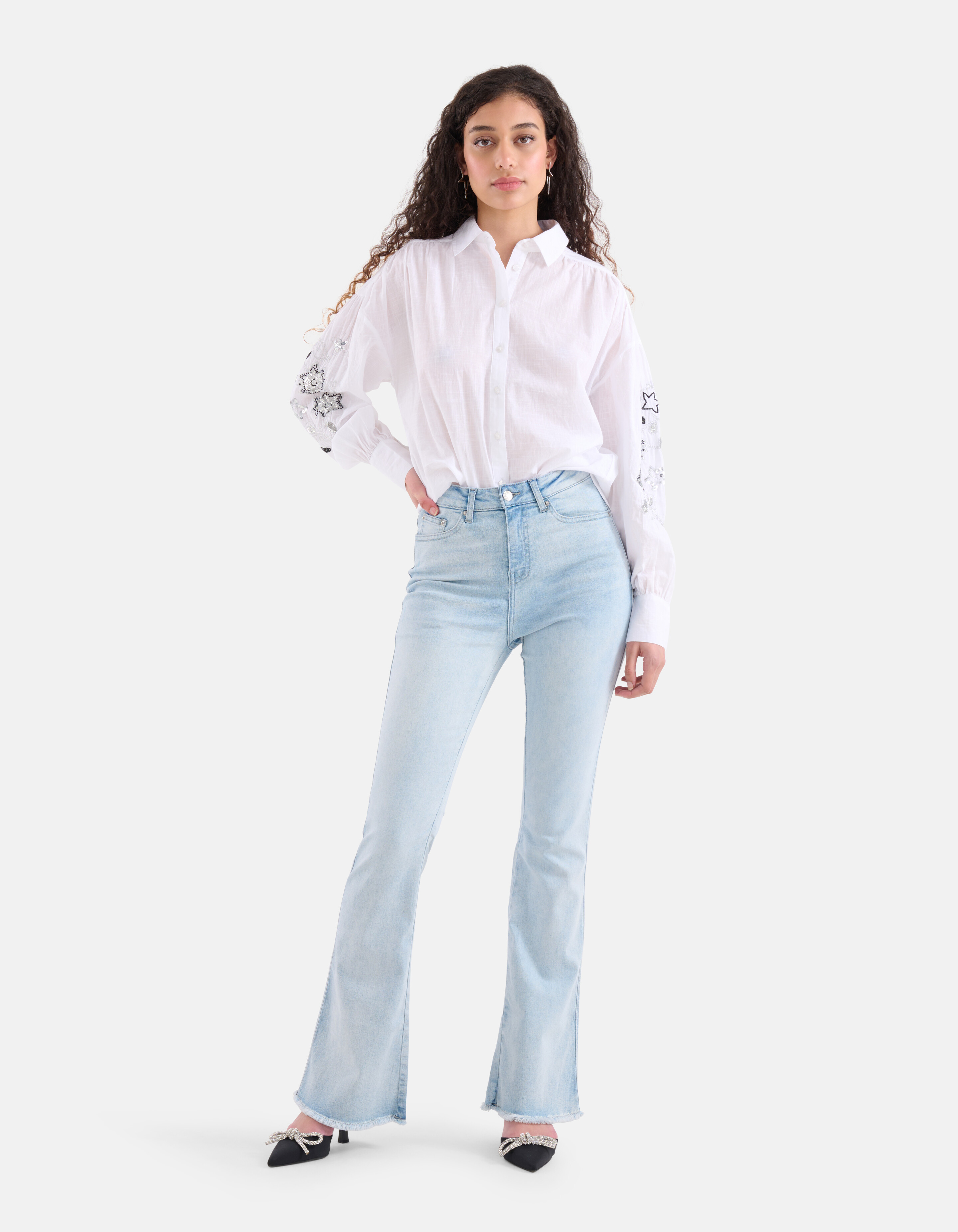 Ausgestellte Denim-Jeans L33 gebleicht SHOEBY WOMEN