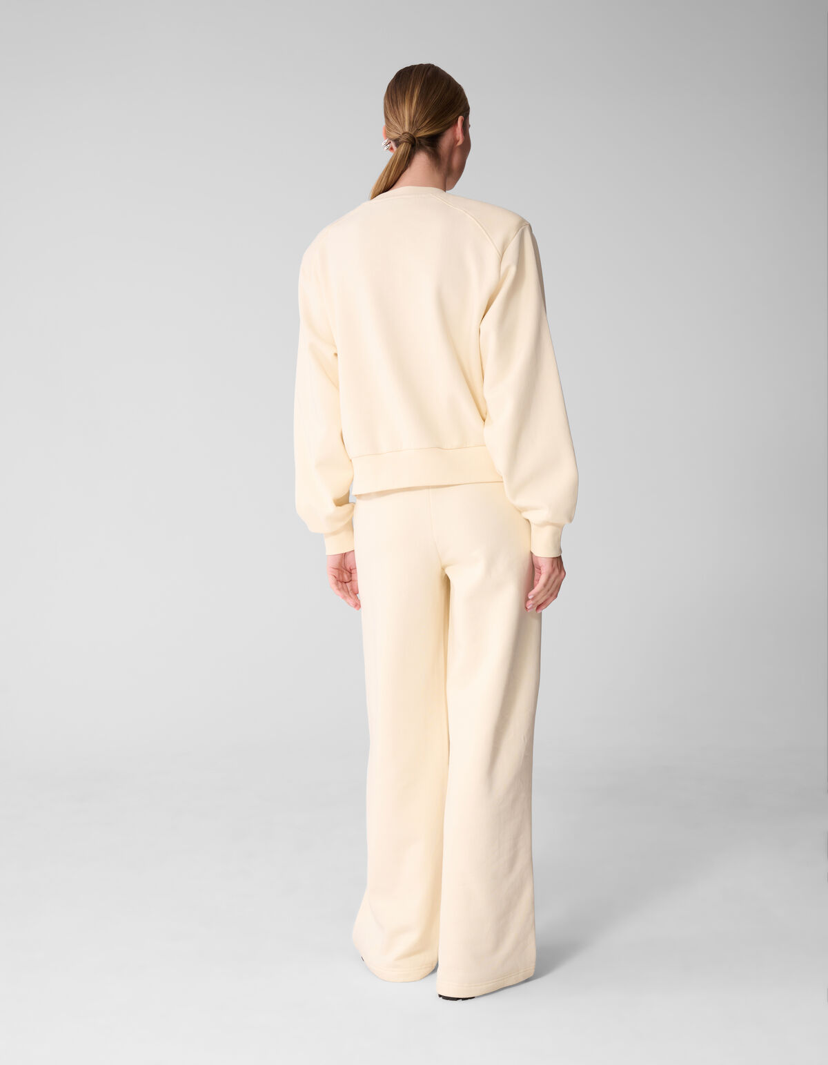 Weit geschnittene Jogginghose in gebrochenem Wei&szlig; SHOEBY WOMEN