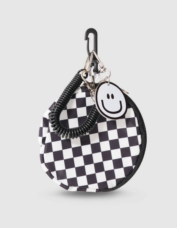 Smile Square Schl&uuml;sselanh&auml;nger Schwarz SHOEBY ACCESSOIRES