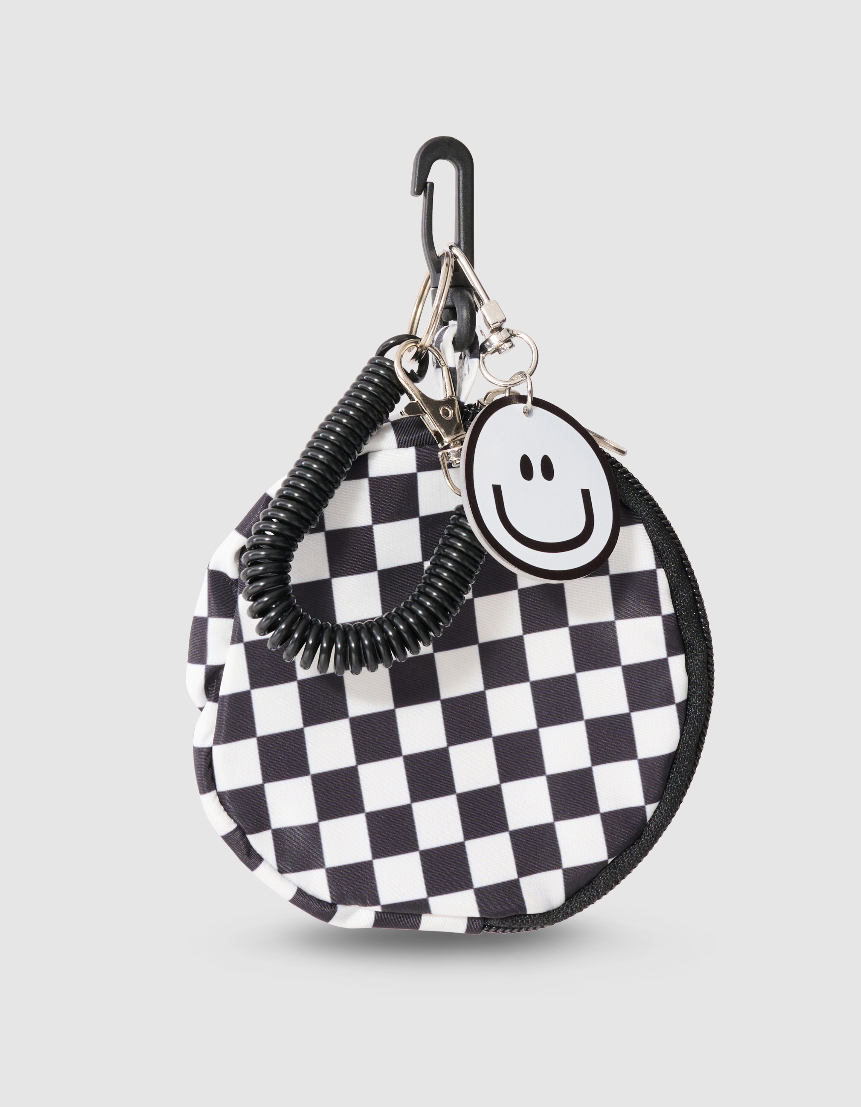 Smile Square Schl&uuml;sselanh&auml;nger Schwarz SHOEBY ACCESSOIRES