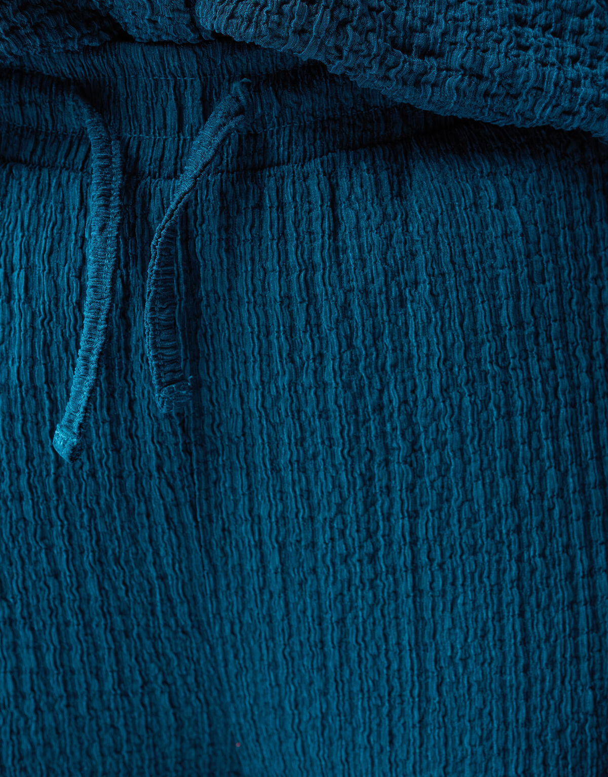 Crinkle-Hose mit weitem Bein Dunkelblau SHOEBY WOMEN