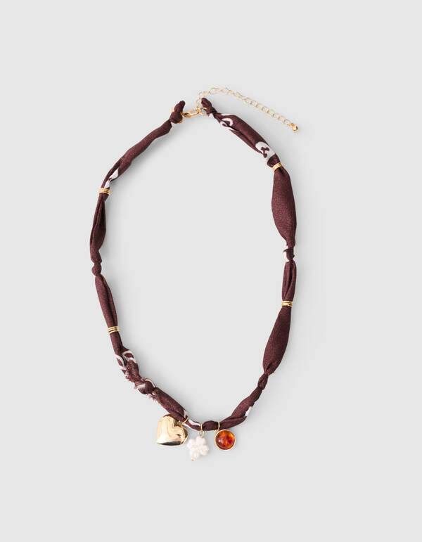 Bandana Charm Halskette Braun SHOEBY ACCESSOIRES