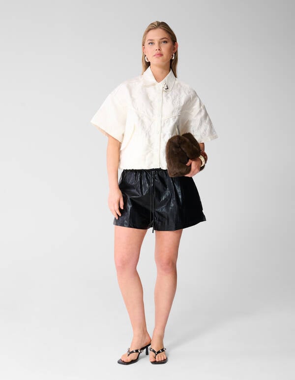 Oversized Jacquard Jacke Off-White SHOEBY WOMEN