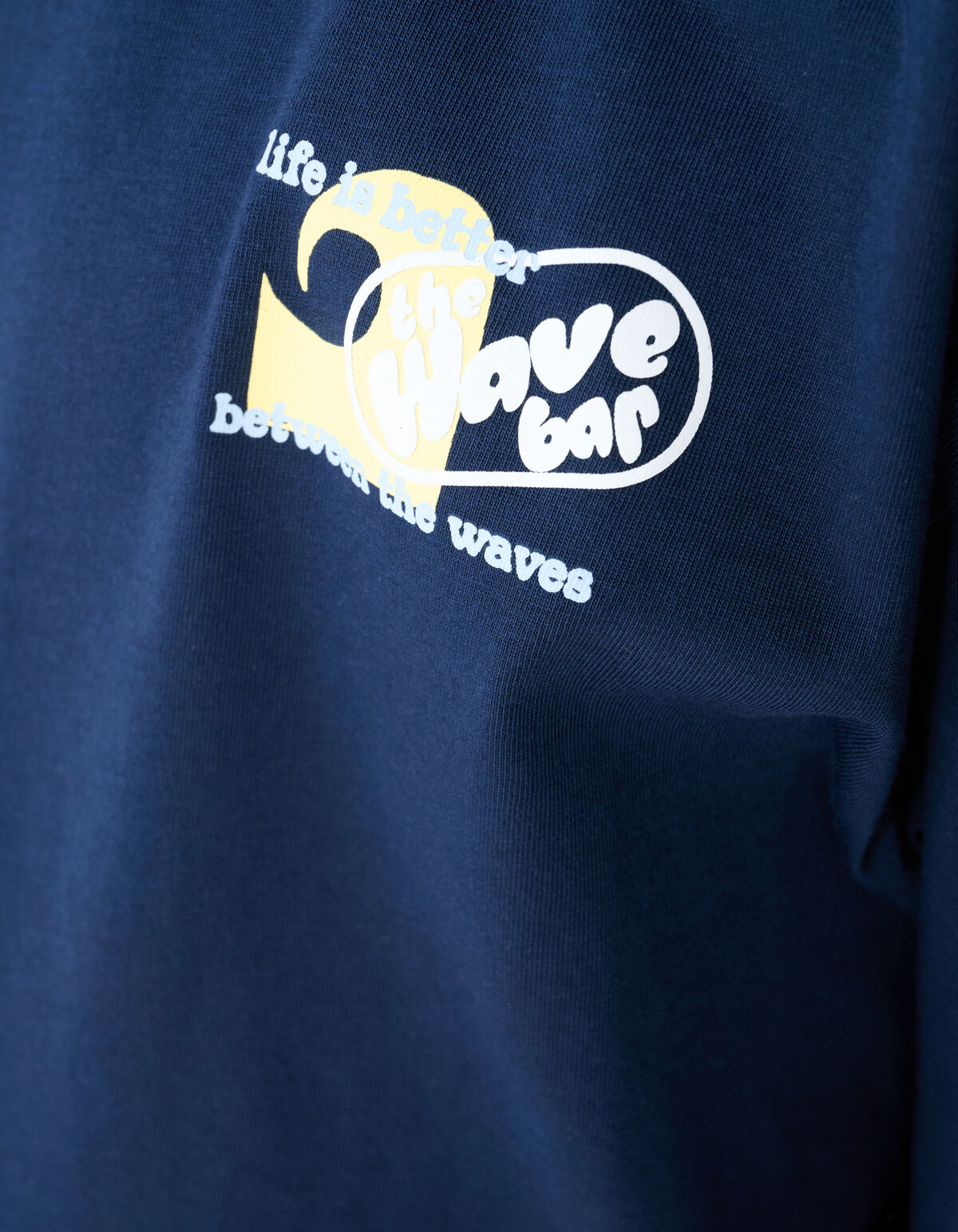 Oversized Waves Artwork T-Shirt Dunkelblau SHOEBY BOYS