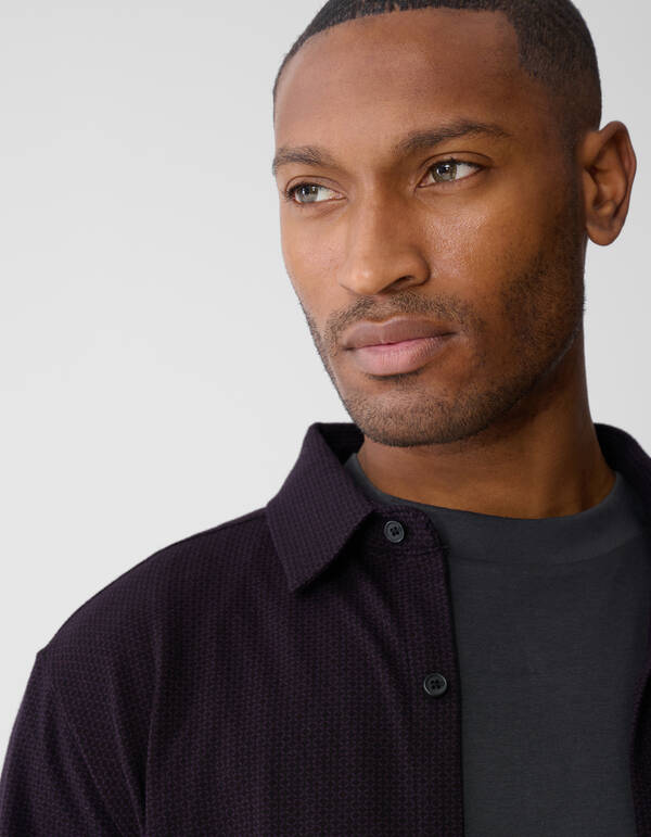 T-Shirt mit Logoprint, Dunkelrot SHOEBY MEN