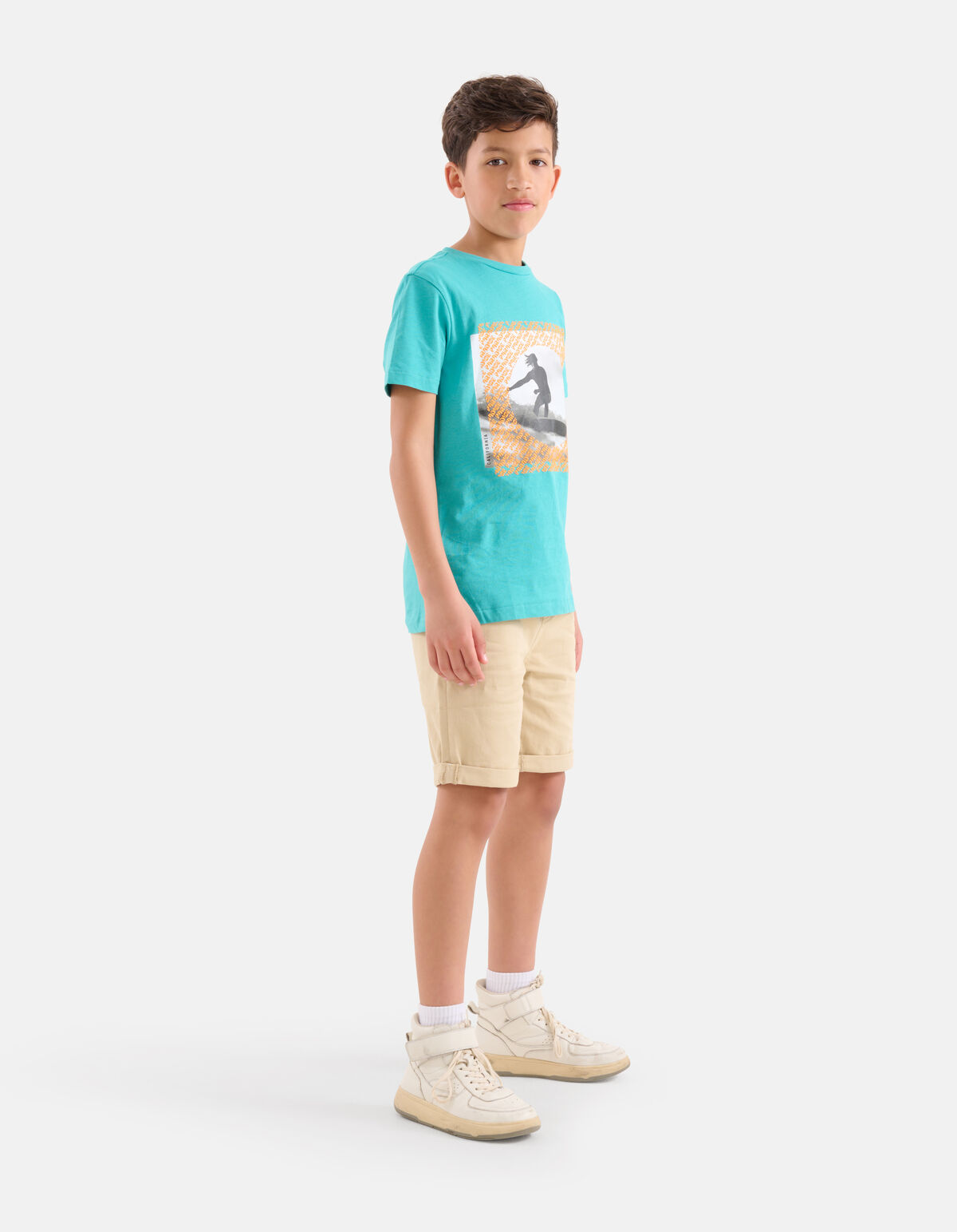 Druck-T-Shirt Blau SHOEBY BOYS