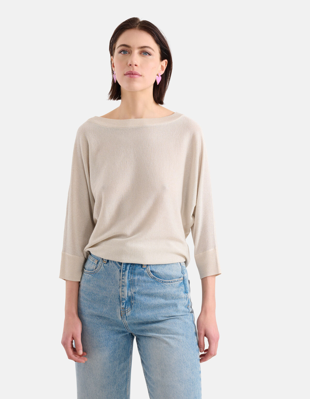 Glitter Trui Gebroken Wit SHOEBY WOMEN