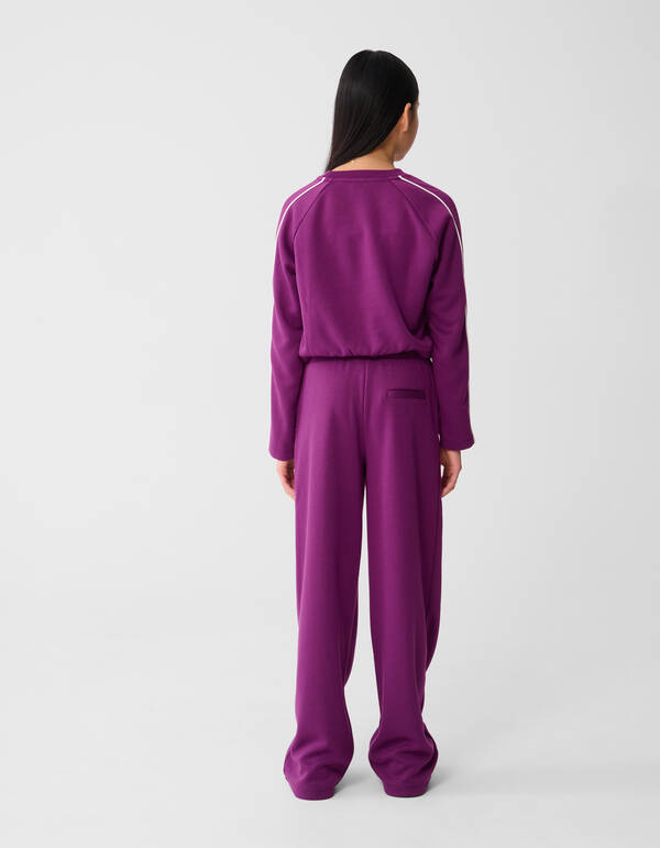 Piping Weitbein-Hose Lila SHOEBY GIRLS