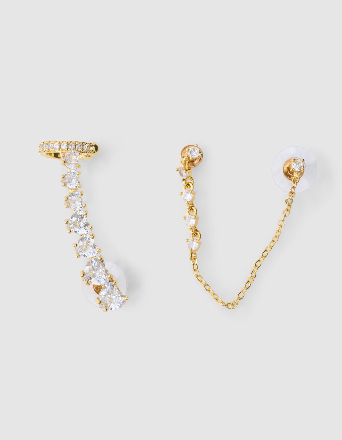 Strass-Ohrklemmen-Set Gold SHOEBY ACCESSOIRES