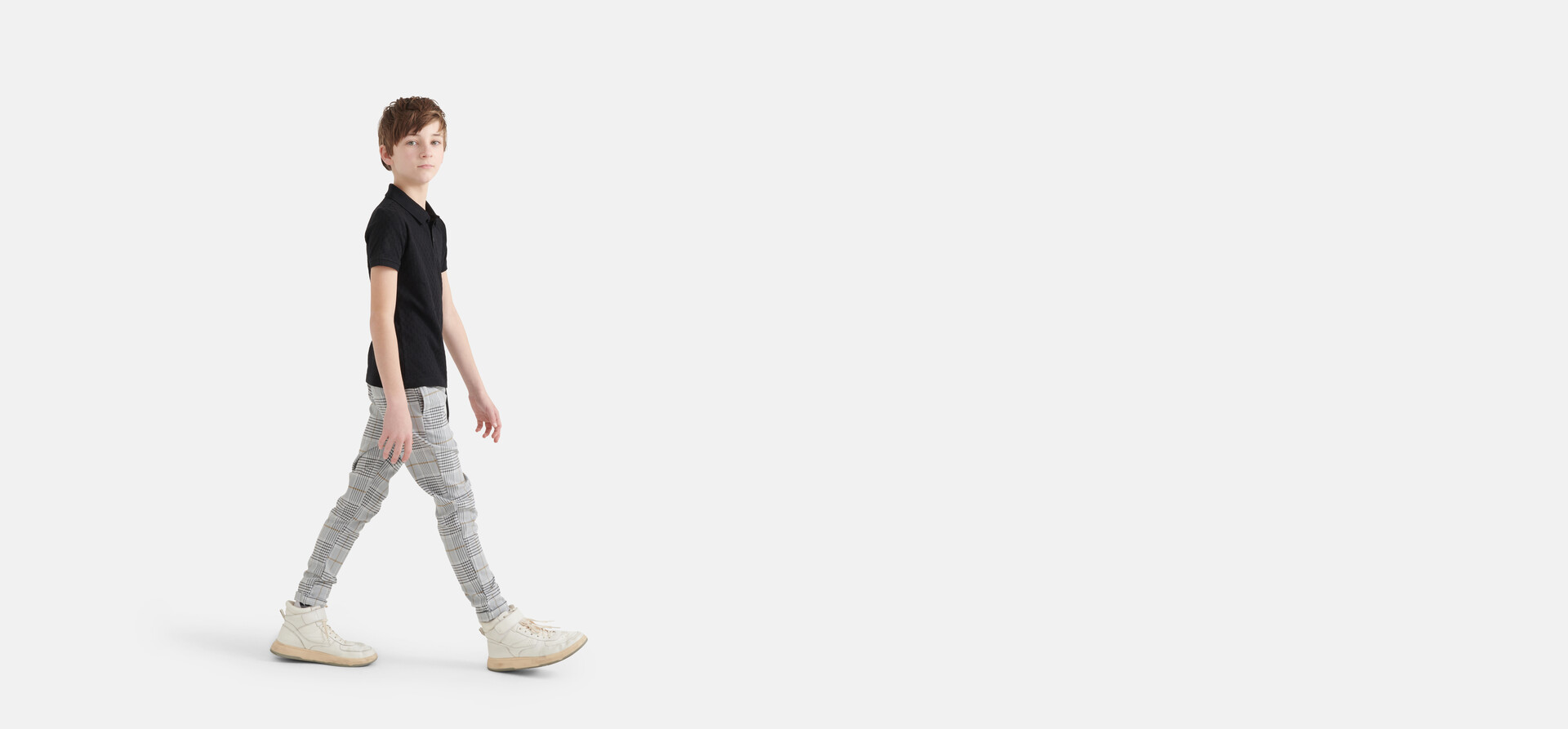 Block Struktur Poloshirt Schwarz SHOEBY BOYS
