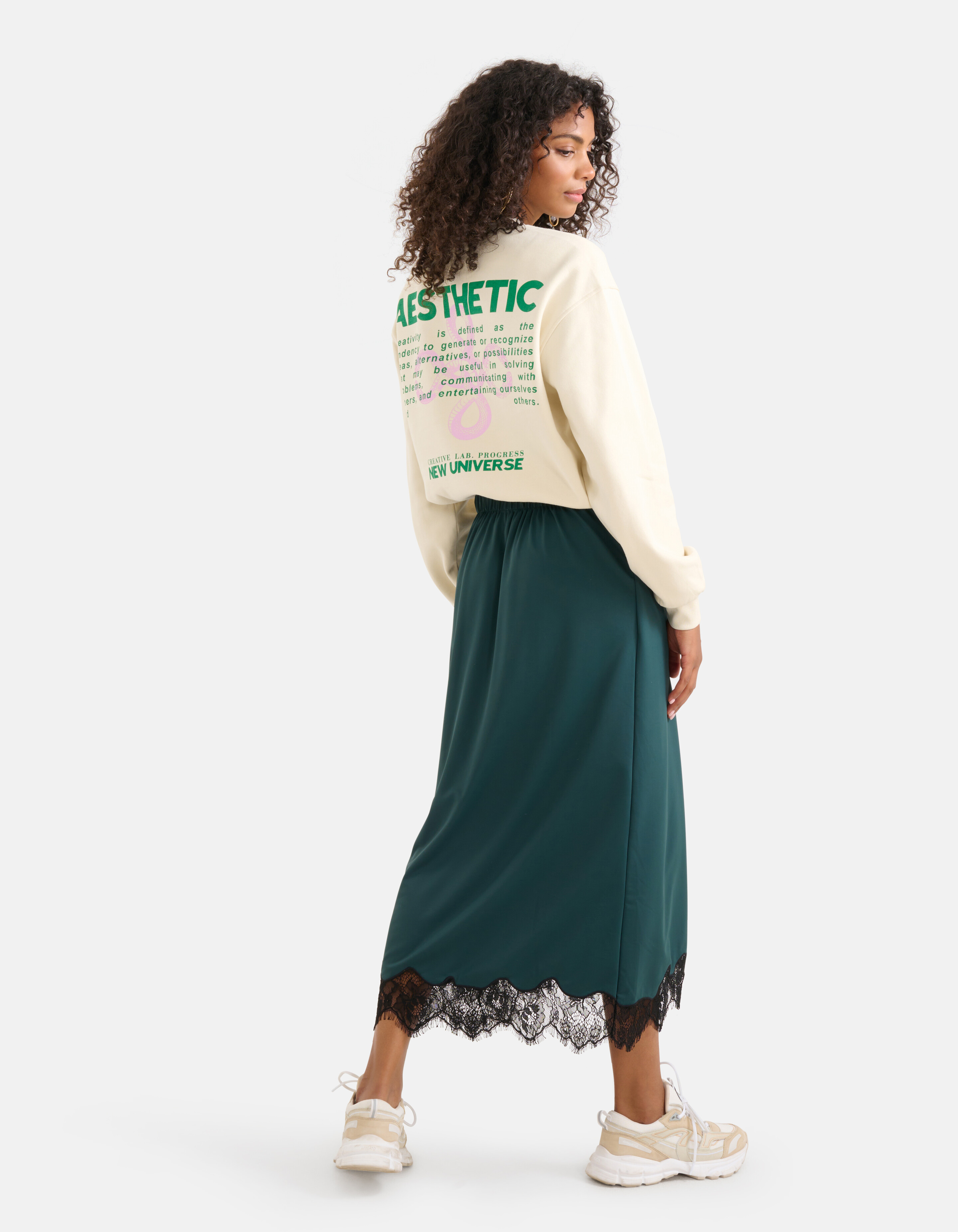 Reiserock aus Spitze Dunkelgrün SHOEBY WOMEN