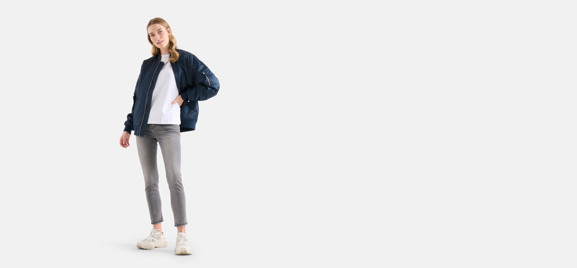 Skinny Jeans Hellgrau Eksept