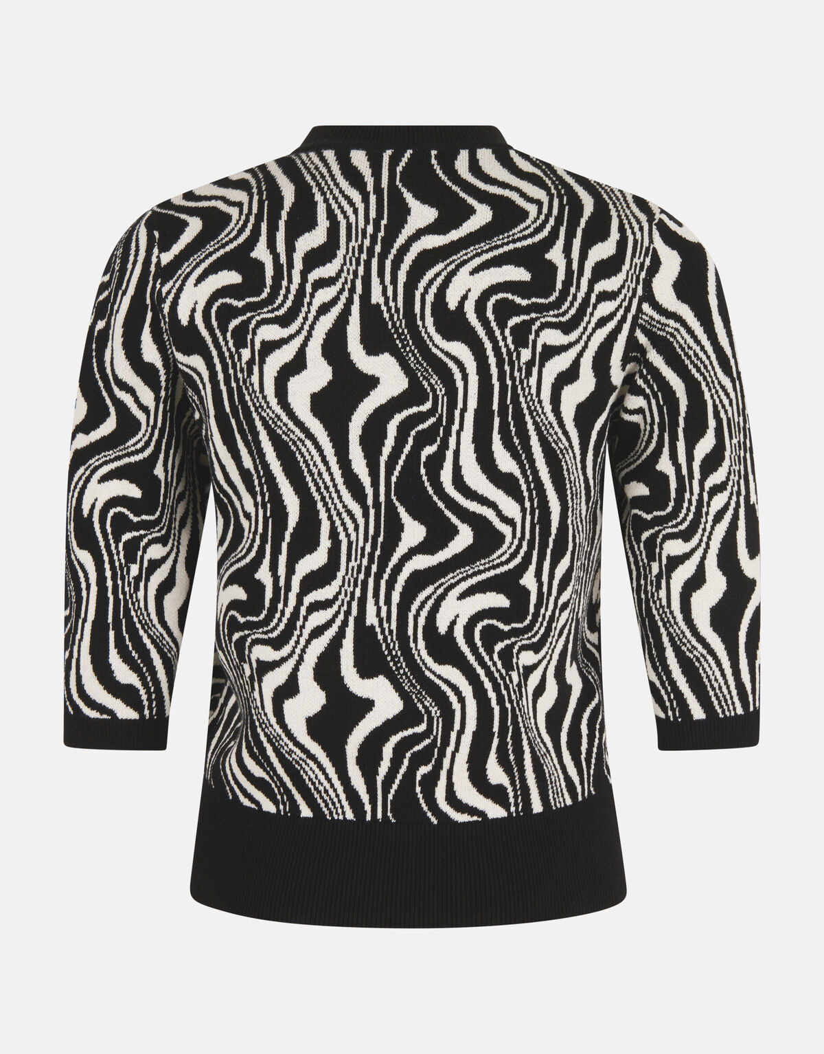 Jacquard Swirl Pullover Schwarz/Weiß SHOEBY WOMEN