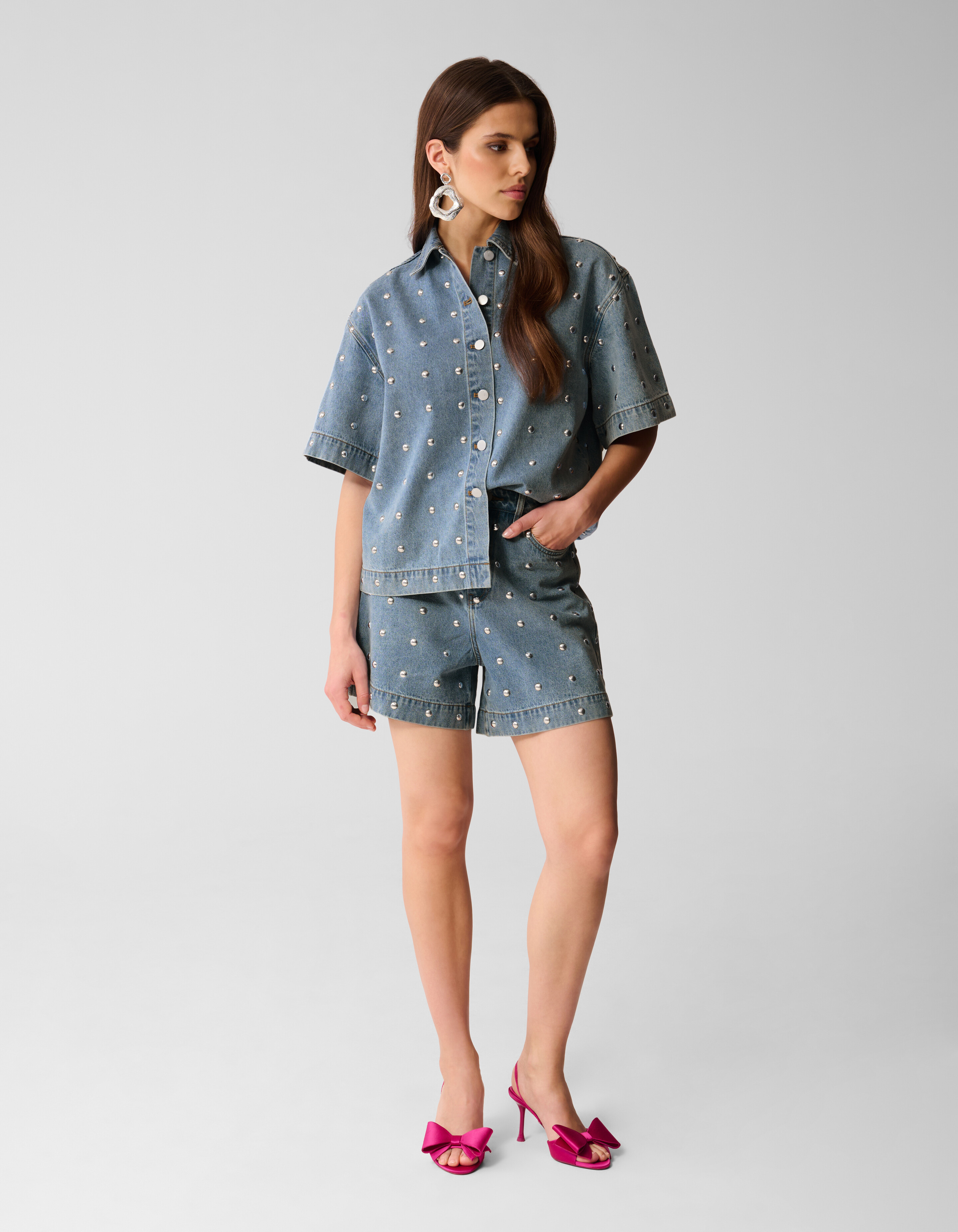 Denim Nieten Kurzer Mittelstein von Lizzy SHOEBY WOMEN
