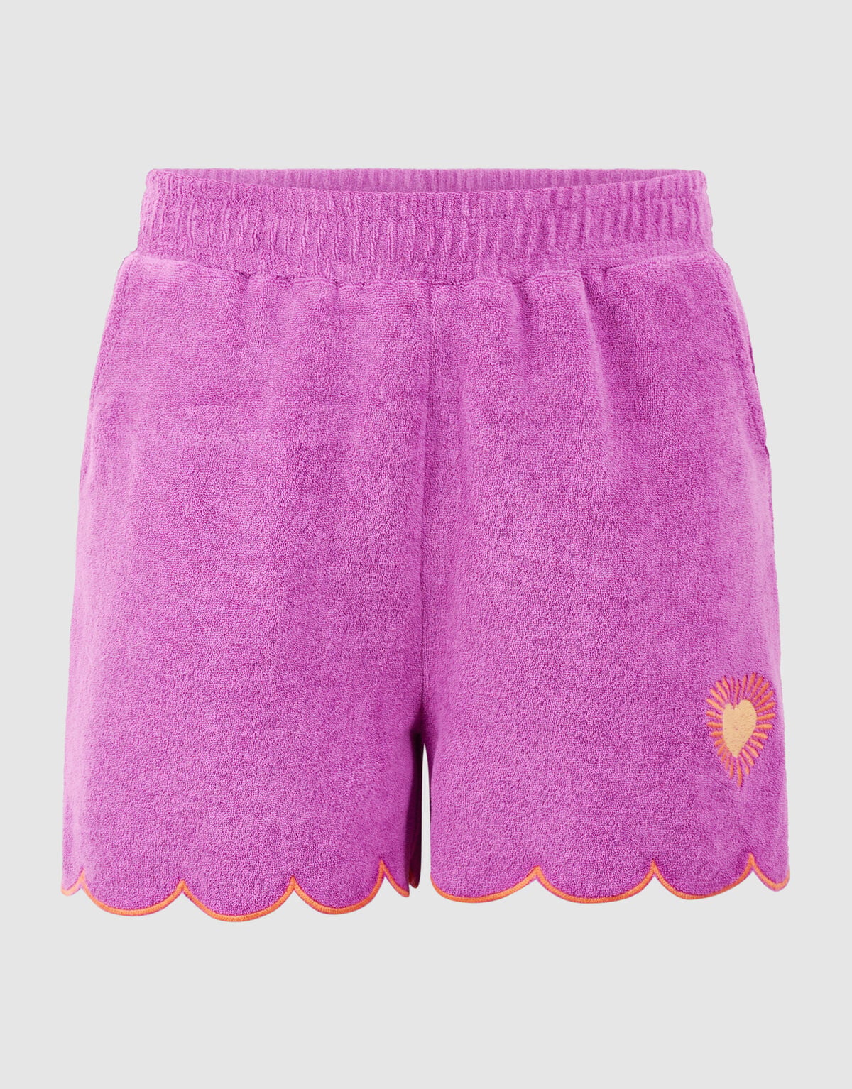 Frottee-Shorts mit Herzmotiv Lila SHOEBY GIRLS