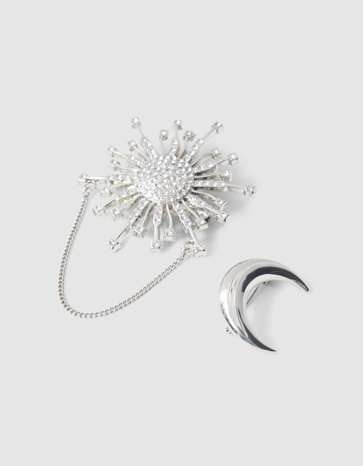 Broschenset „Mond & Sonne“ aus Silber SHOEBY ACCESSOIRES