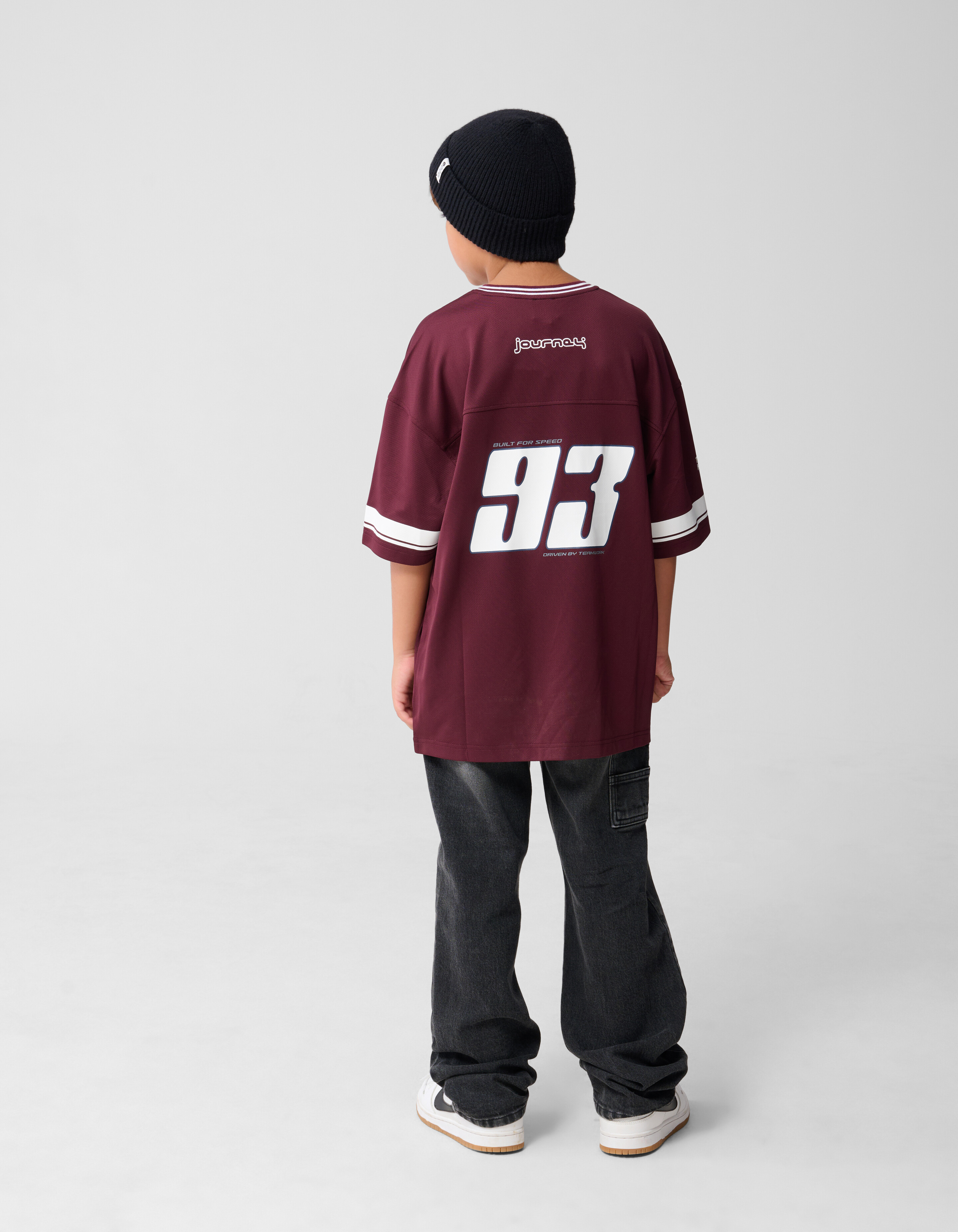 Übergroßes Sport-T-Shirt Dunkelrot SHOEBY BOYS