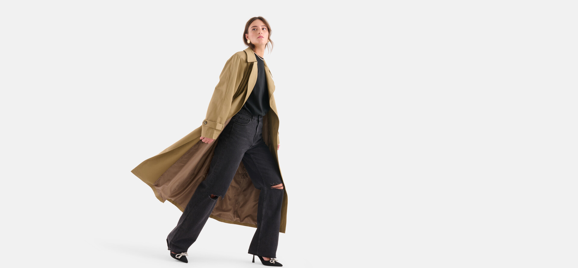Übergroßer Trenchcoat Beige SHOEBY WOMEN