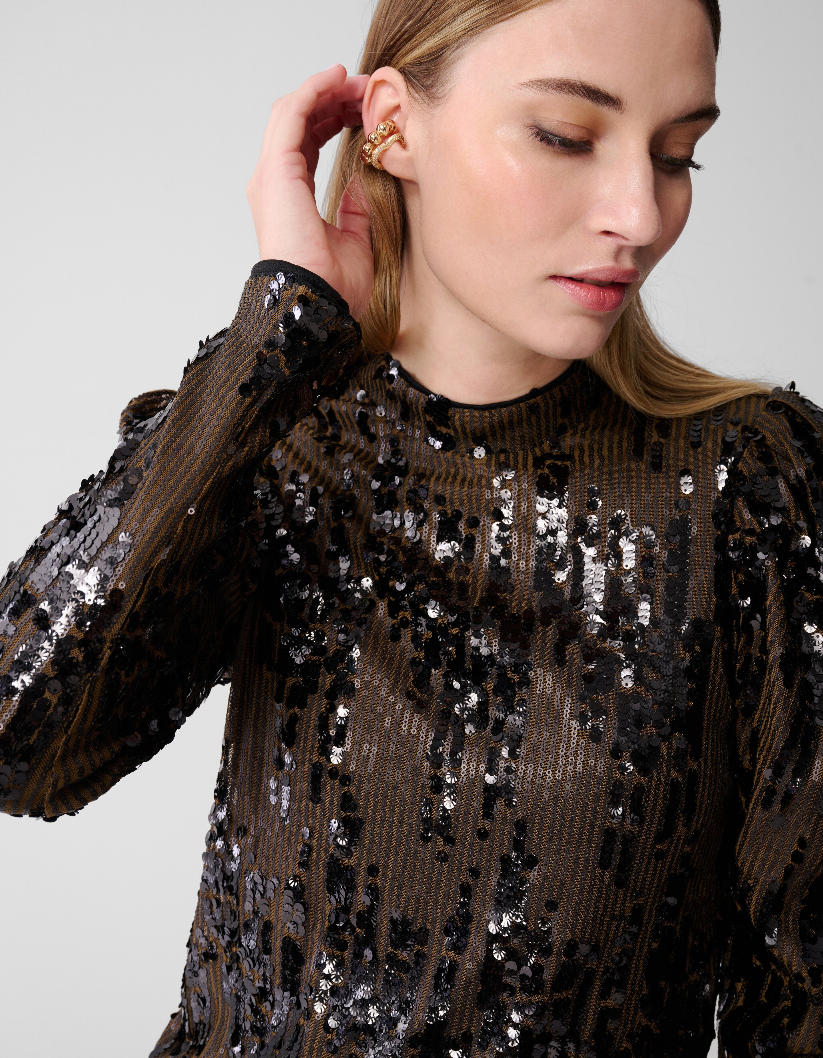 Paillettentop Khaki SHOEBY WOMEN