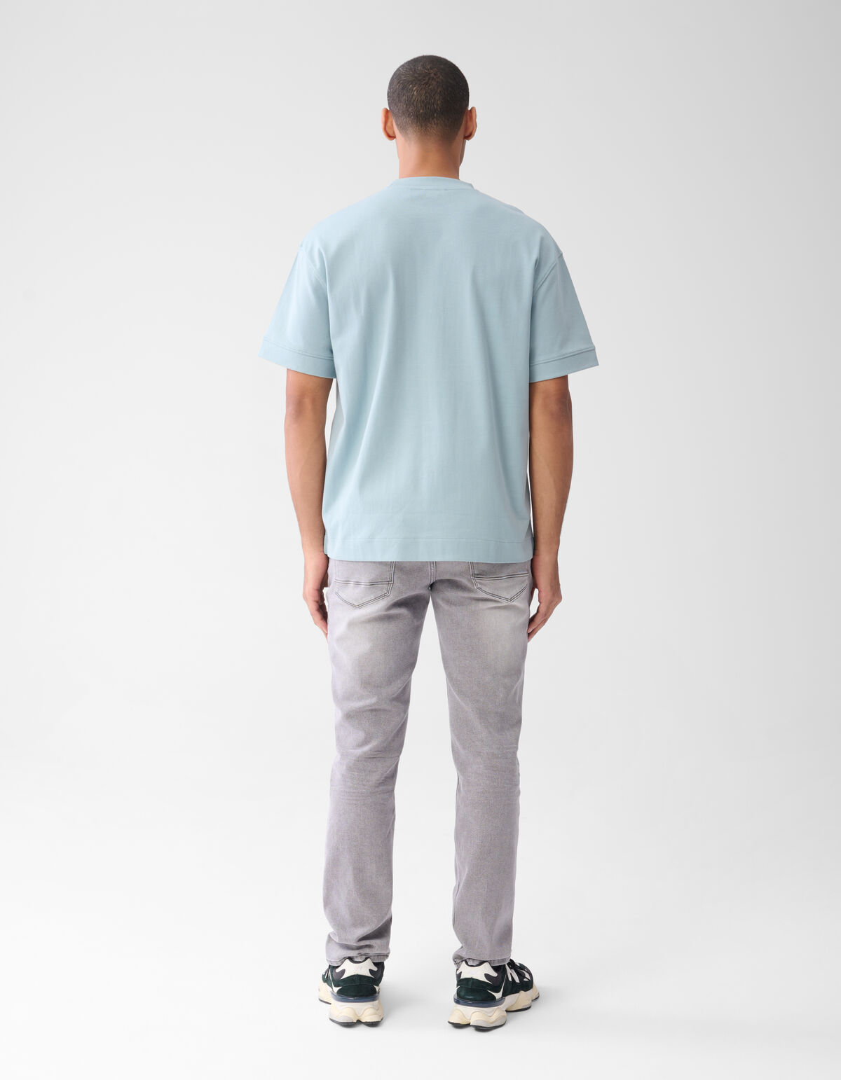 Stickerei-T-Shirt Hellblau SHOEBY MEN