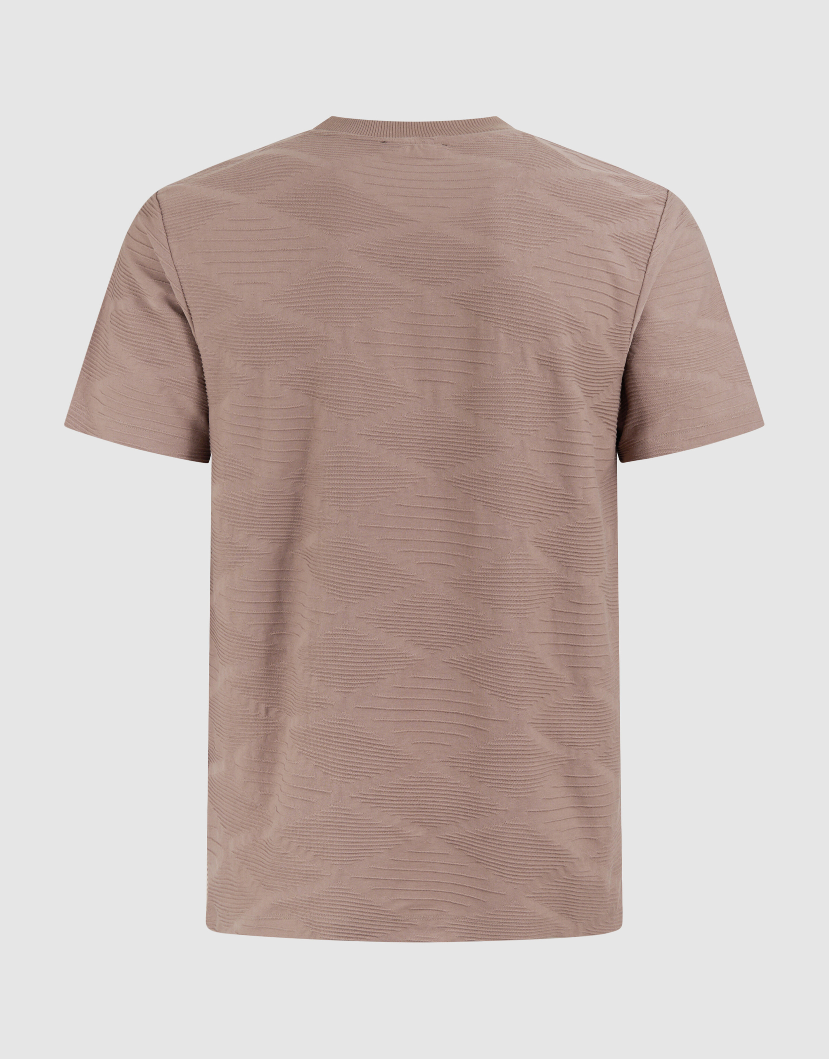 Wellenstruktur-T-Shirt Hellbraun SHOEBY MEN